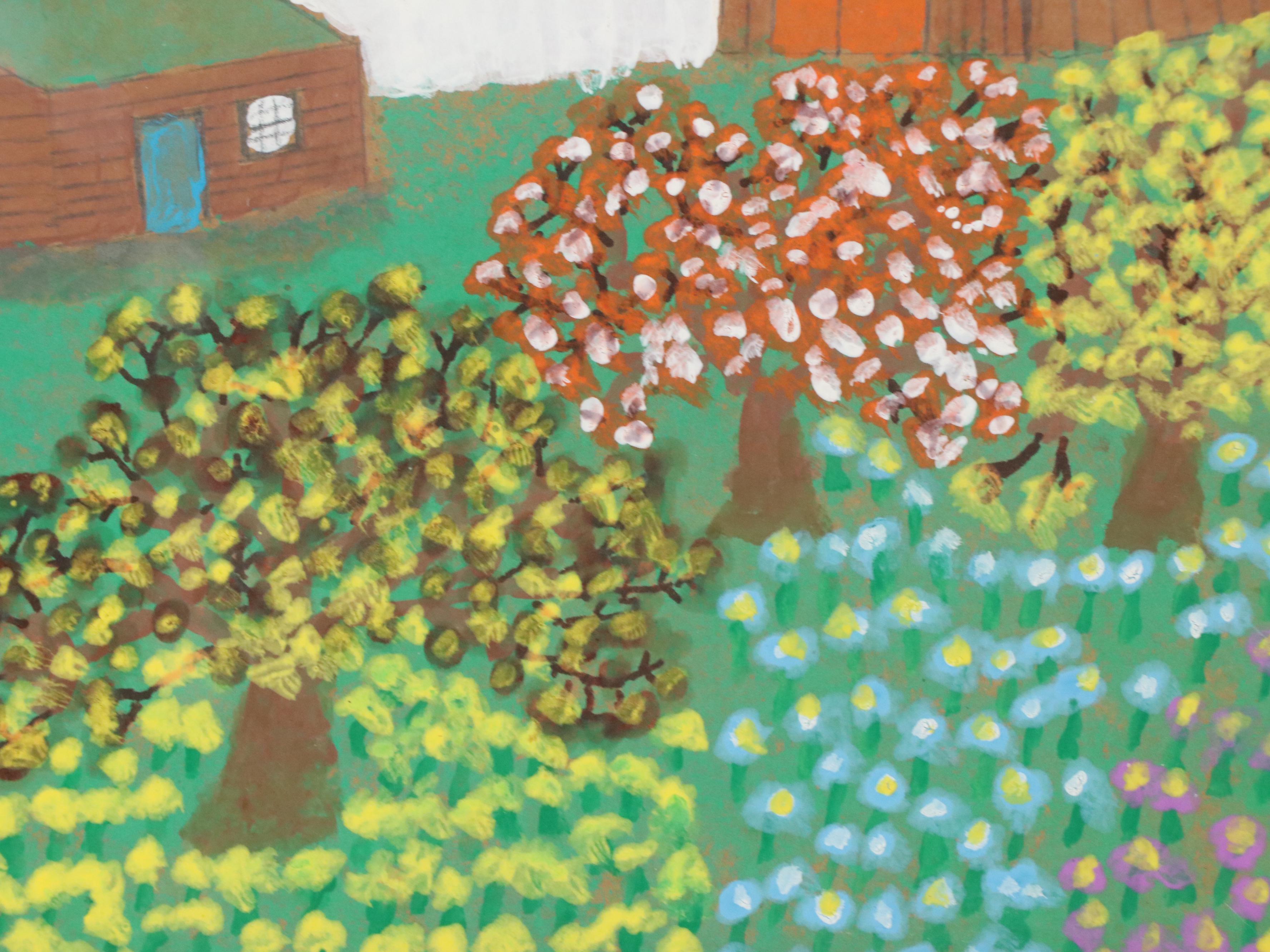 Harold Shryock Outsider Folk Art Landscape Painting