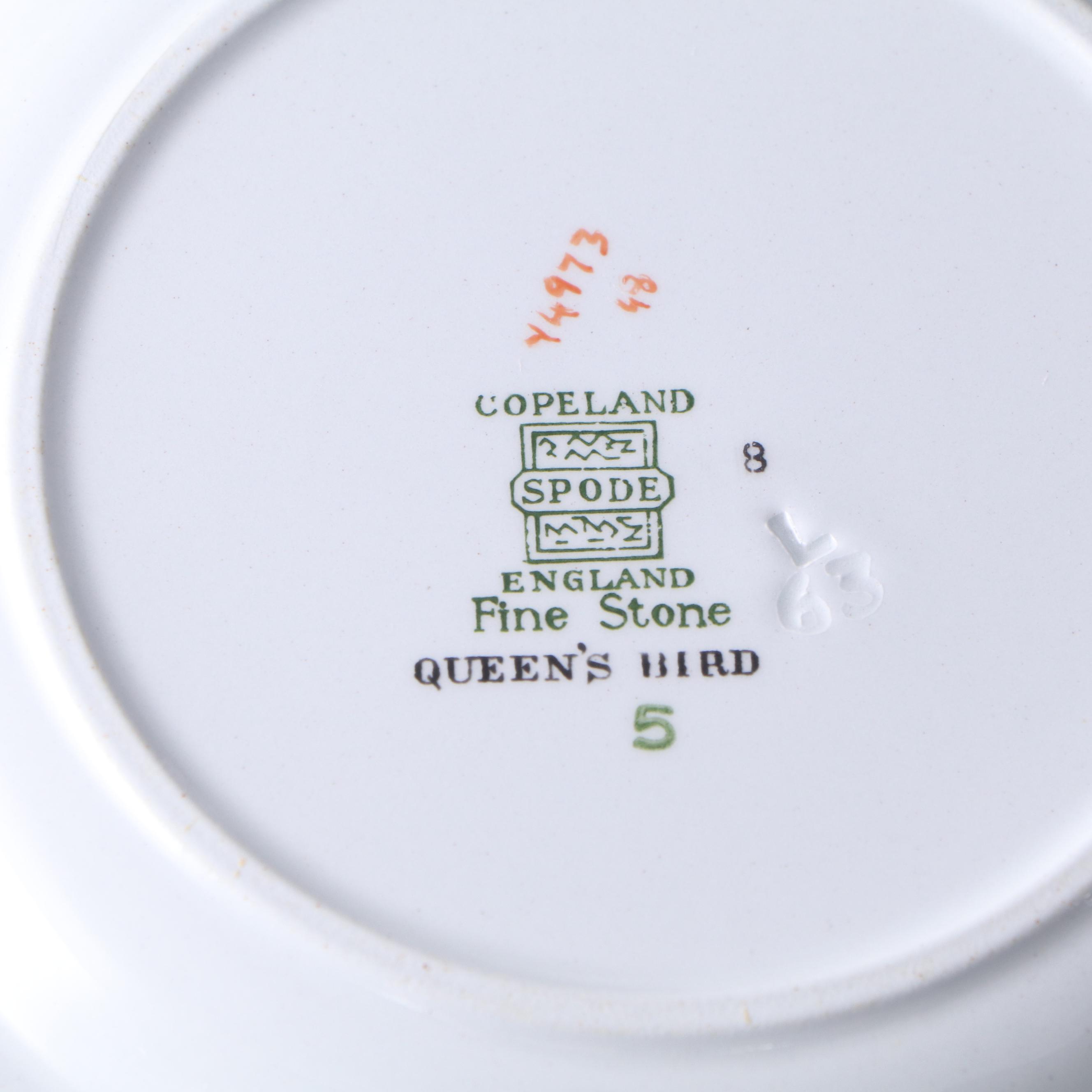 Copeland Spode "Queen's Bird" Stoneware Dinnerware