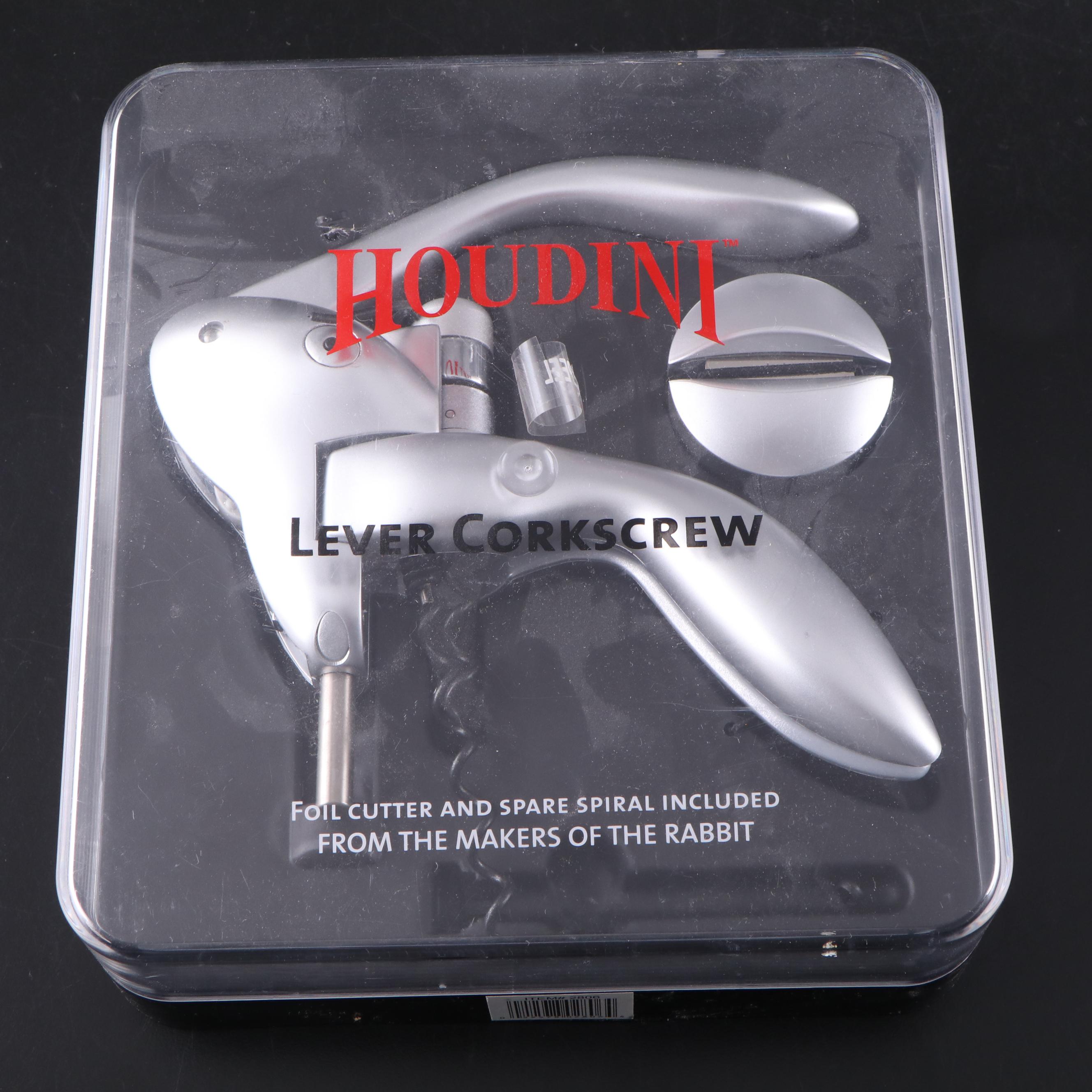 Houdini Wine Cork Screw with Beer Mug, Wine Glasses and LED Mini Light