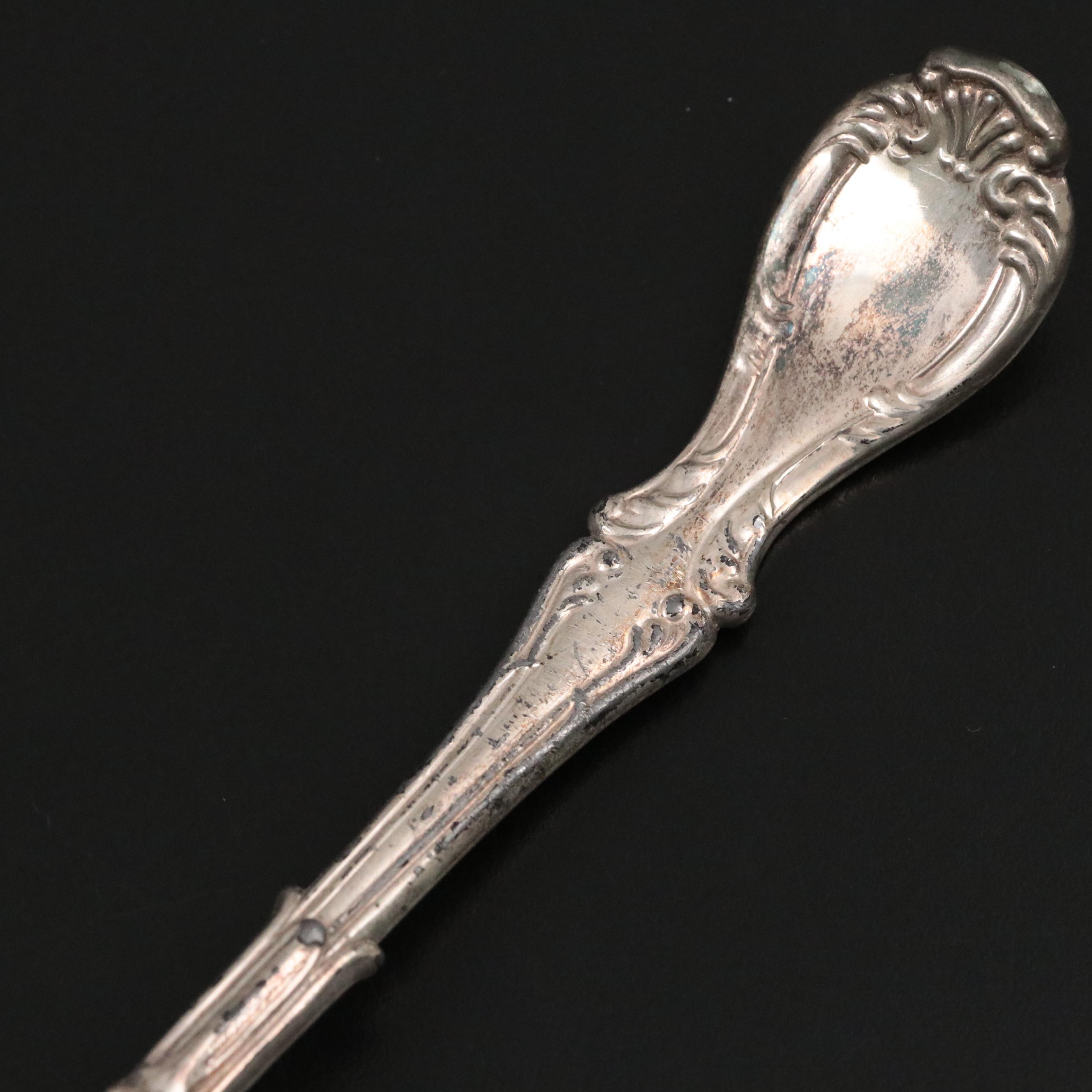 Goldfeder Silverware Co. Georgian Style Punch Bowl and Other Double Spout Ladle