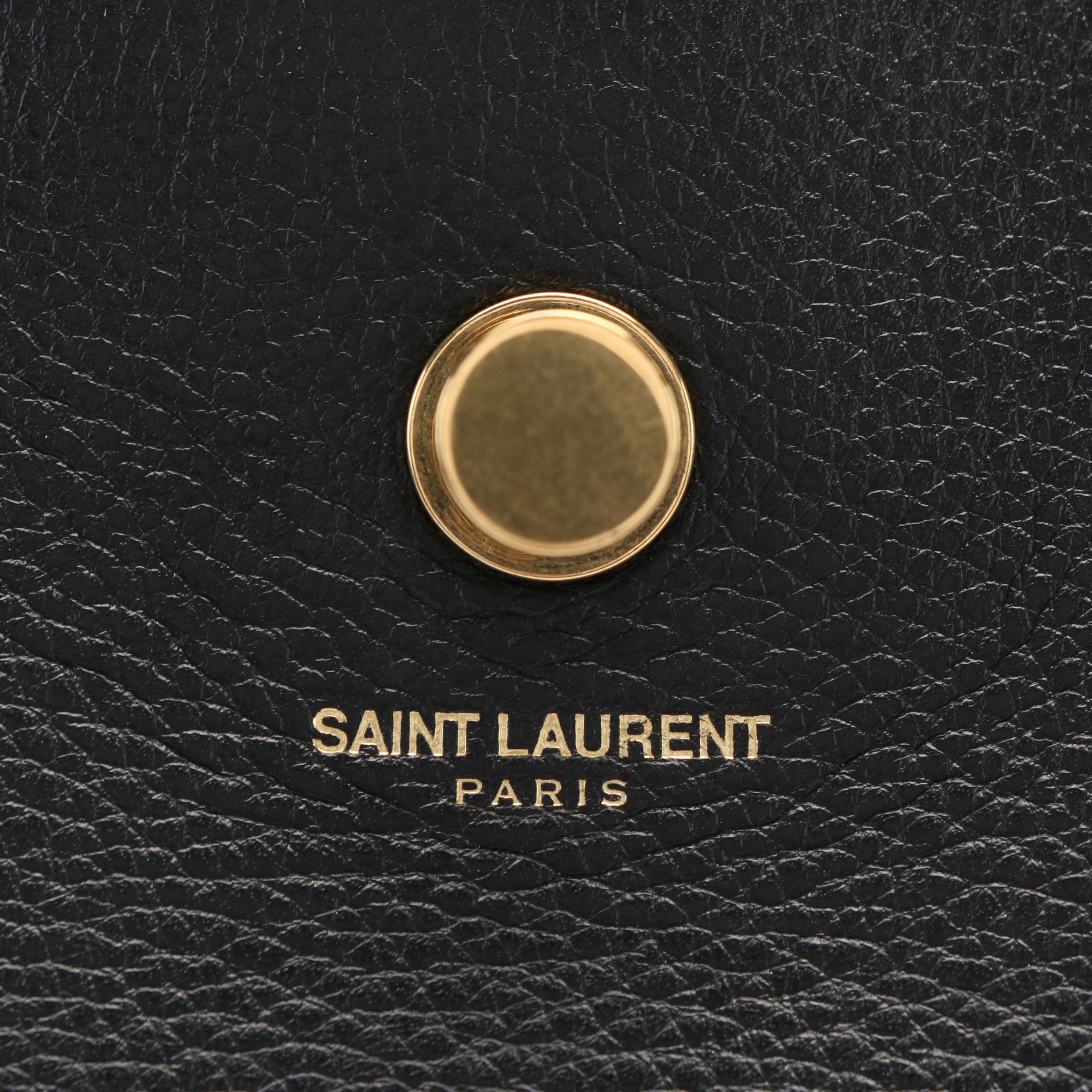 Yves Saint Laurent Muse Two Shoulder Bag in Black Leather