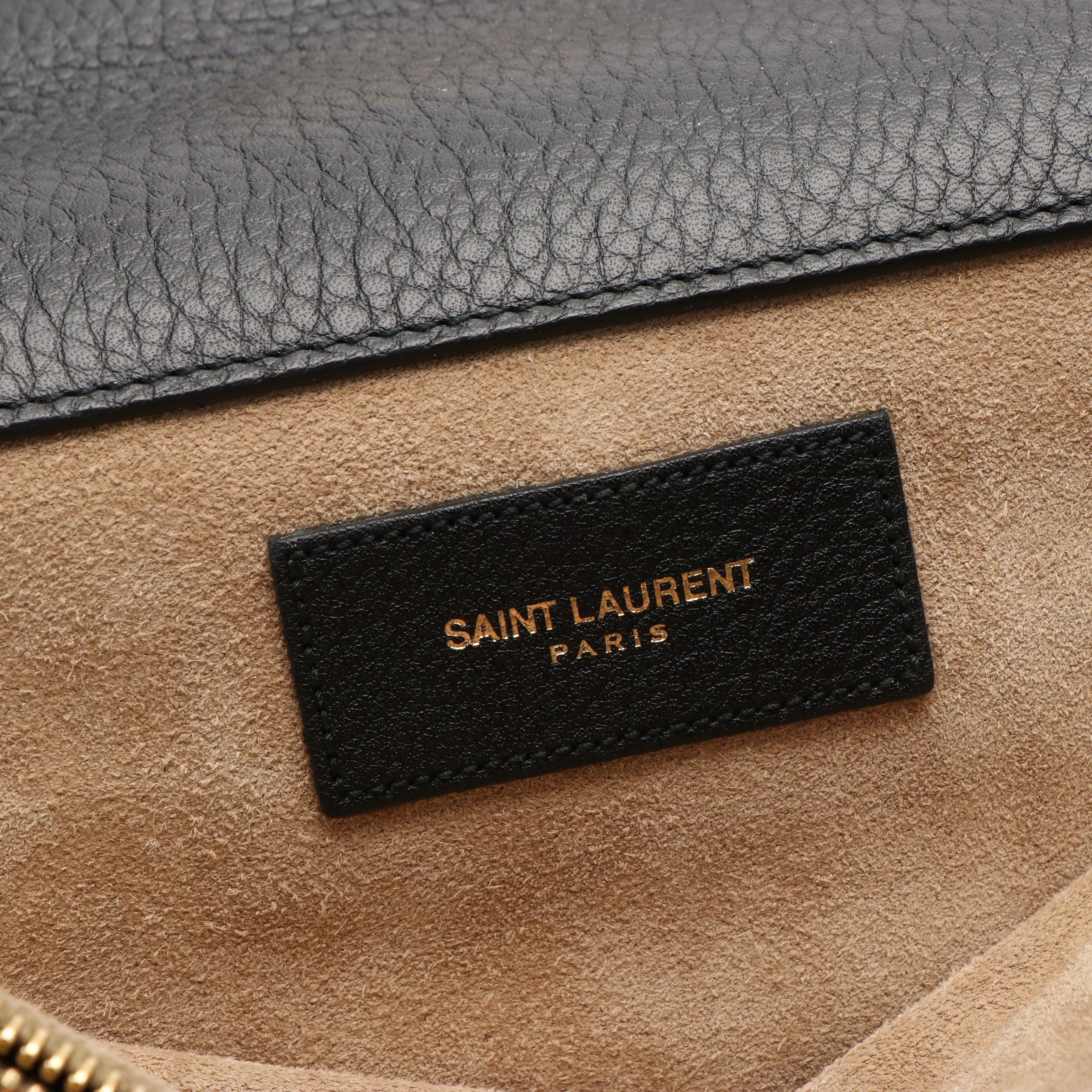 Yves Saint Laurent Muse Two Shoulder Bag in Black Leather