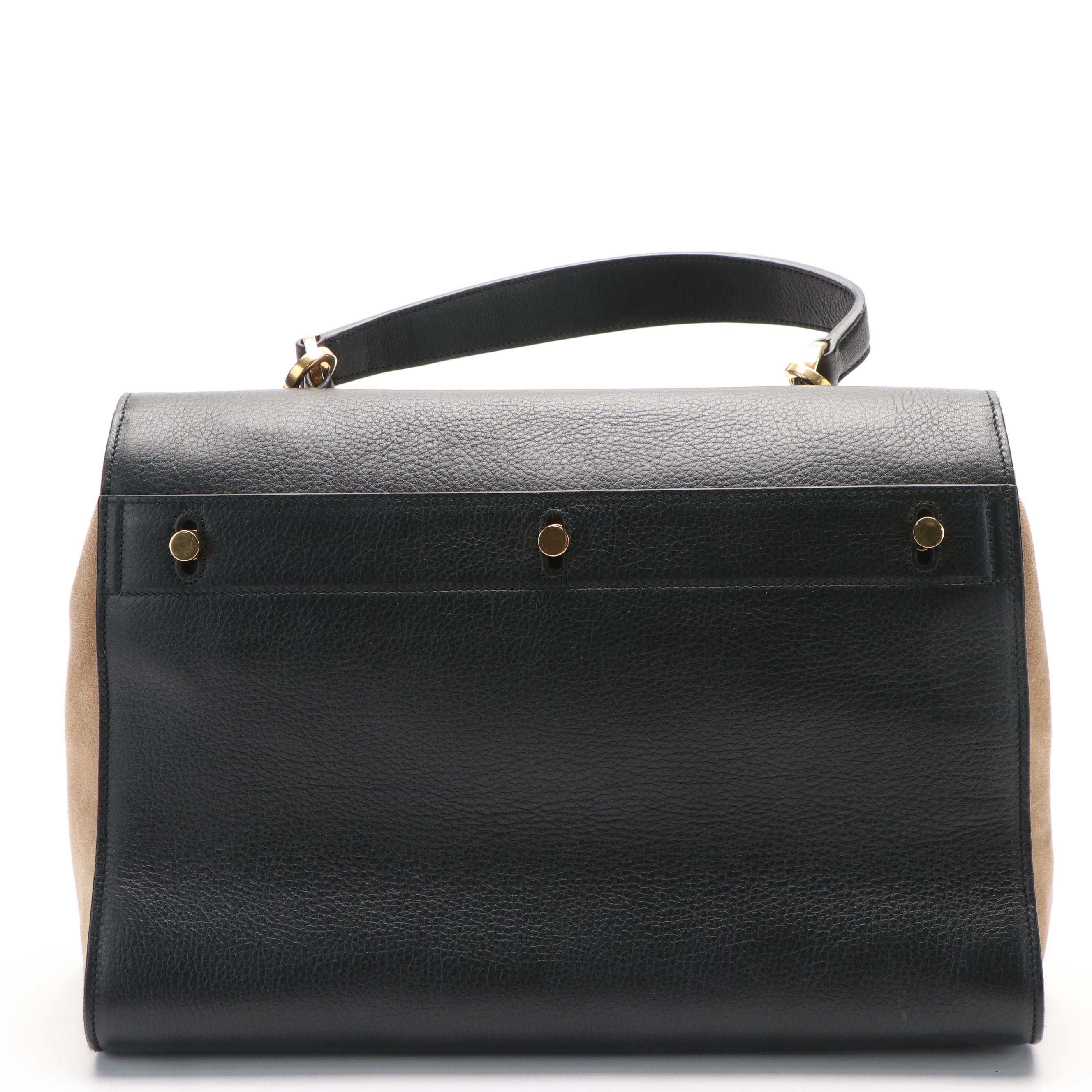 Yves Saint Laurent Muse Two Shoulder Bag in Black Leather