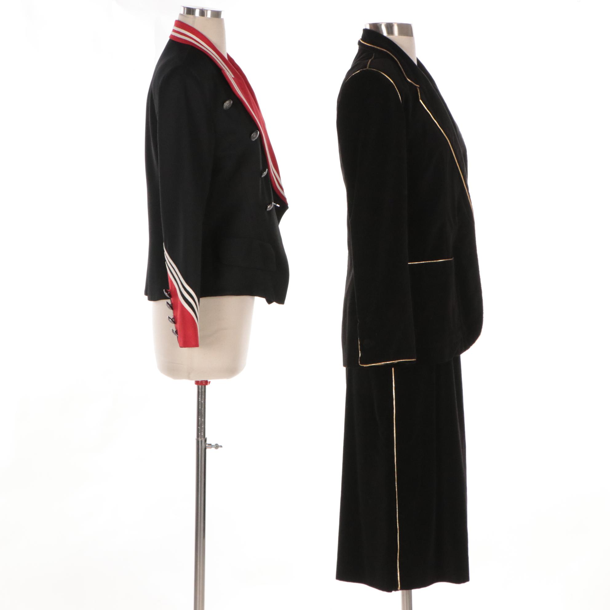 Sally Musto's Accénts Vintage Blazer and Charlotte Ford Black Velvet Skirt Suit