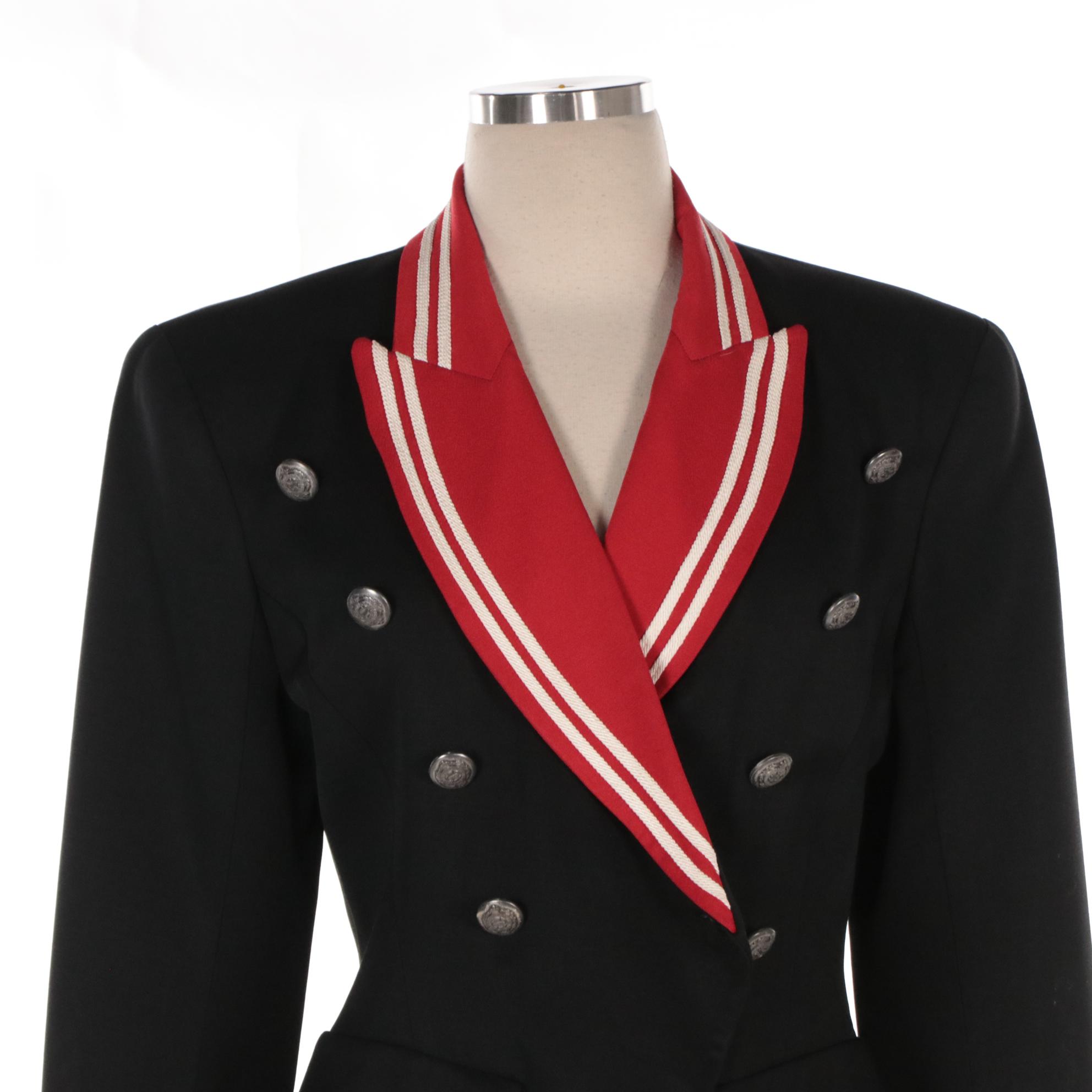 Sally Musto's Accénts Vintage Blazer and Charlotte Ford Black Velvet Skirt Suit