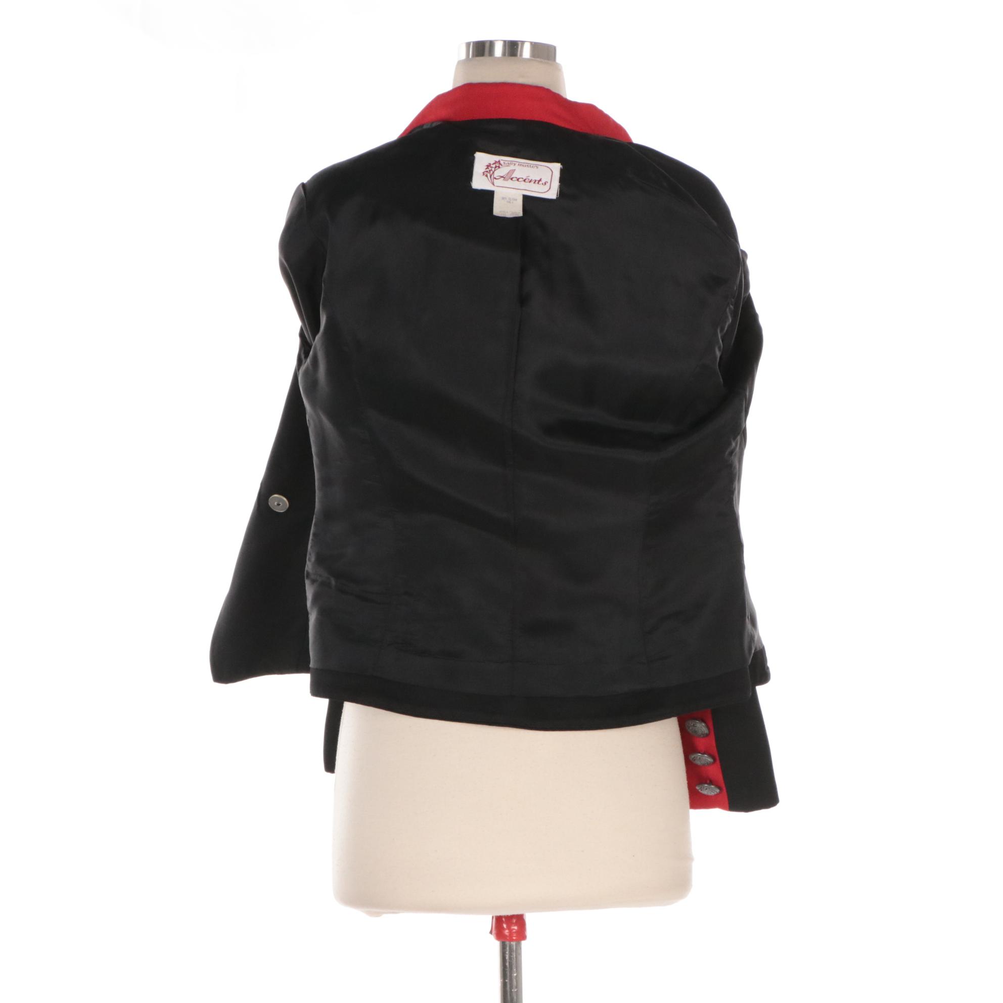 Sally Musto's Accénts Vintage Blazer and Charlotte Ford Black Velvet Skirt Suit