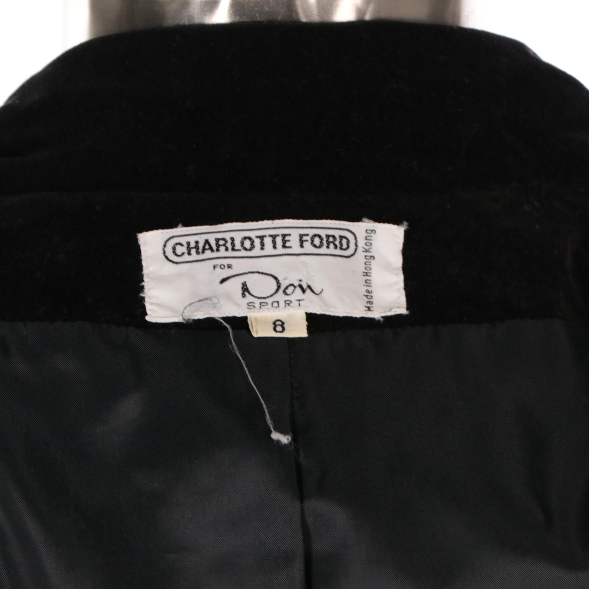 Sally Musto's Accénts Vintage Blazer and Charlotte Ford Black Velvet Skirt Suit