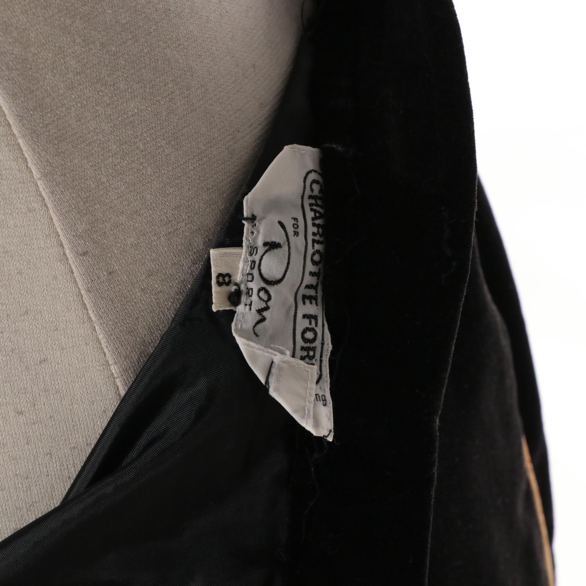 Sally Musto's Accénts Vintage Blazer and Charlotte Ford Black Velvet Skirt Suit