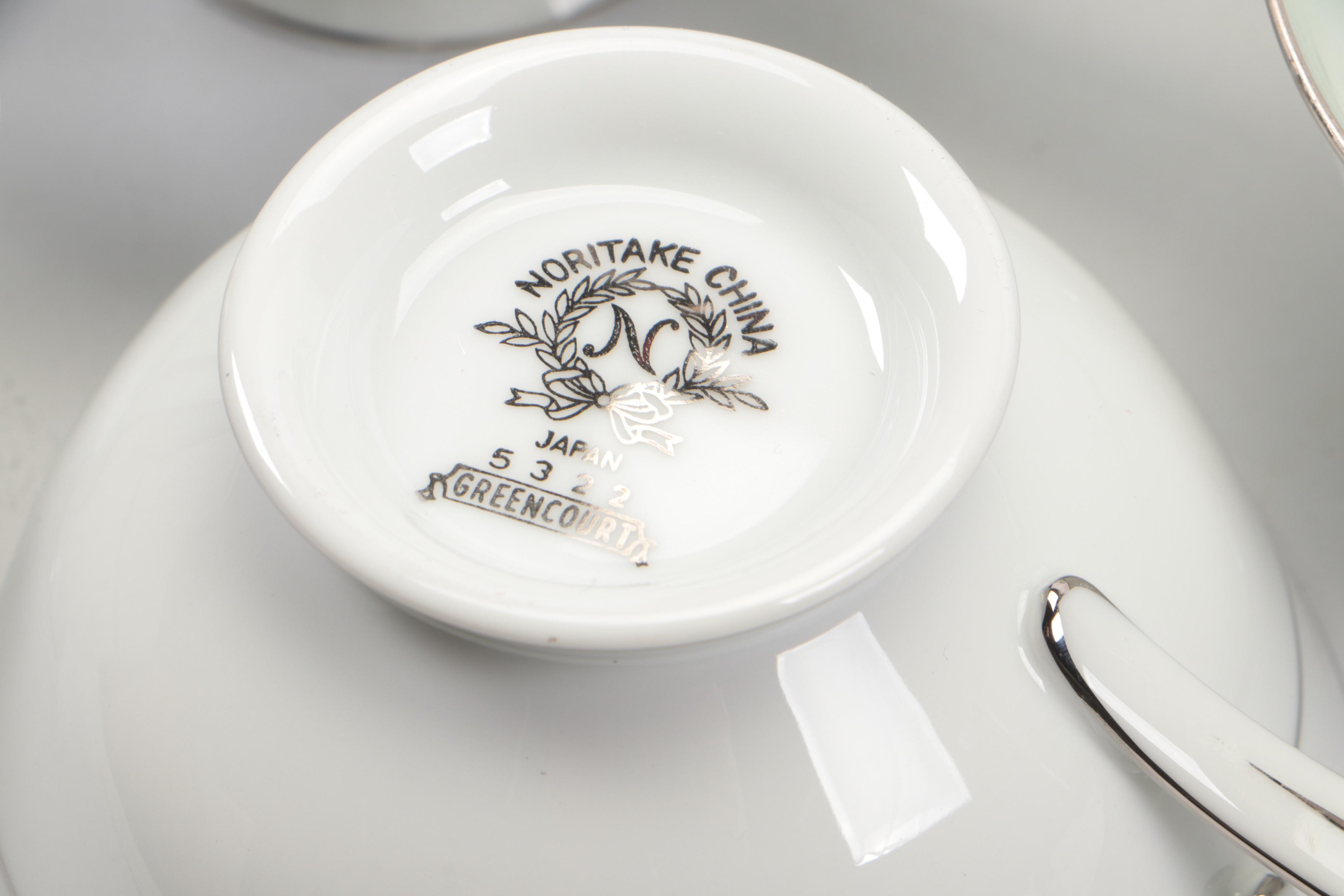 Noritake China "Greencourt" Dinnerware and Serving Pieces, 1953-1961