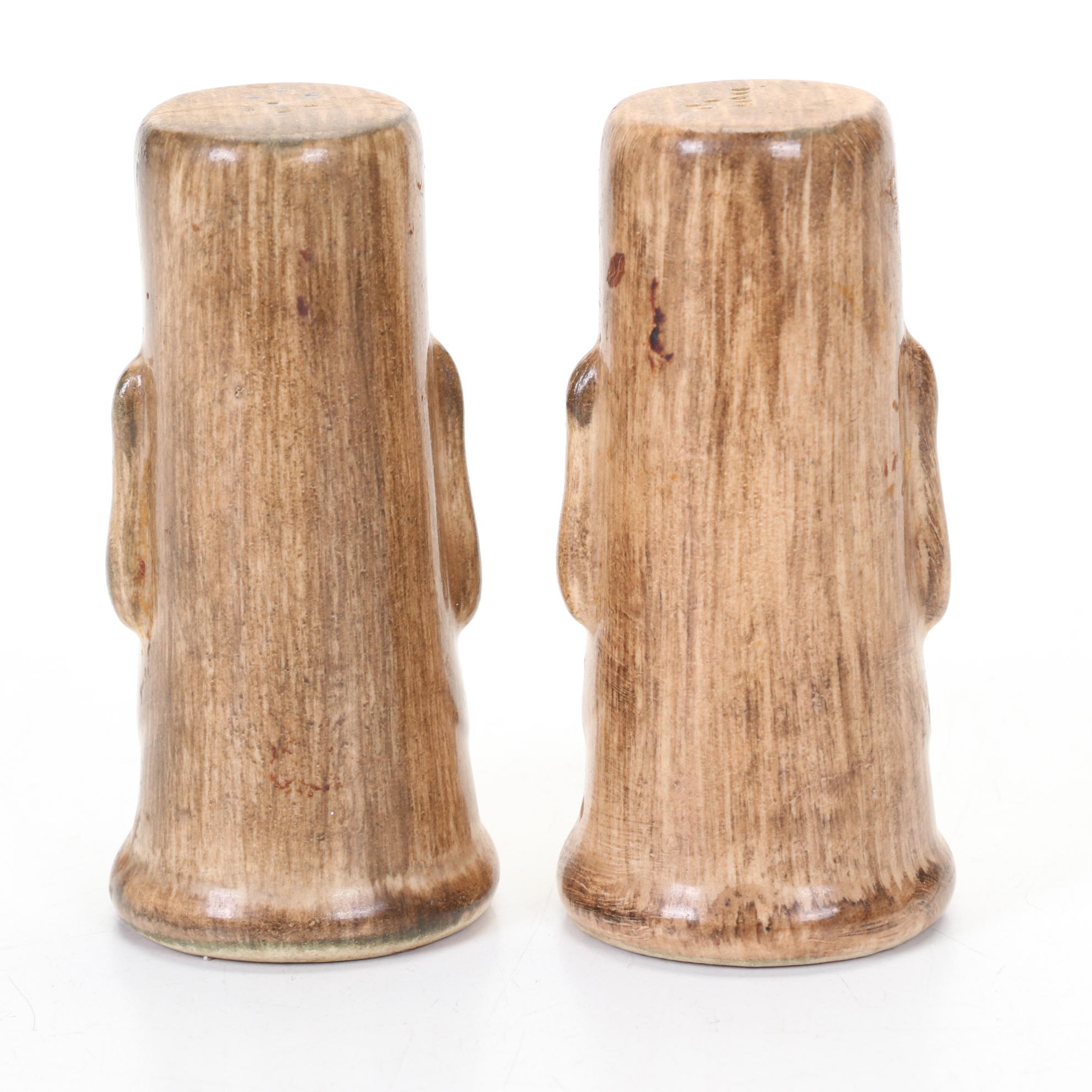 Kahiki Supper Club Ceramic Tiki Salt and Pepper Made By Otagiri, 1960s
