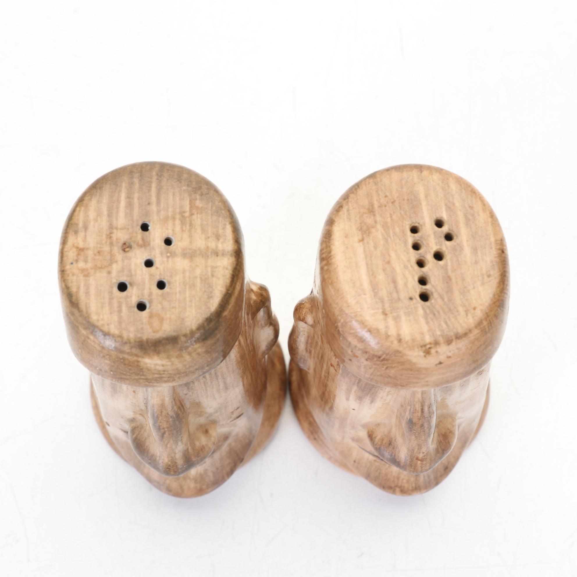 Kahiki Supper Club Ceramic Tiki Salt and Pepper Made By Otagiri, 1960s