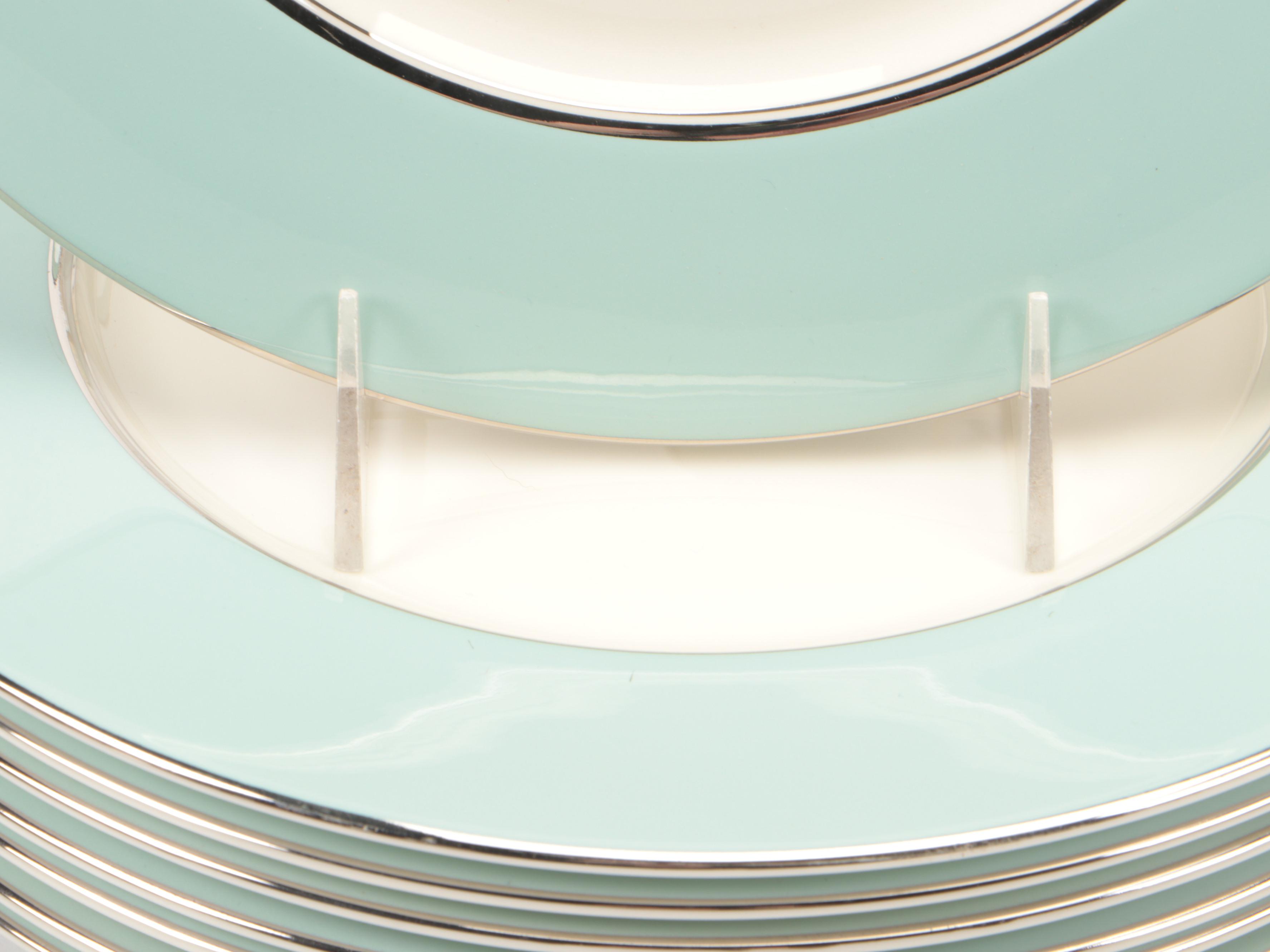 Castleton China "Castleton Turquoise" Dinnerware and Platter, 1954-1972