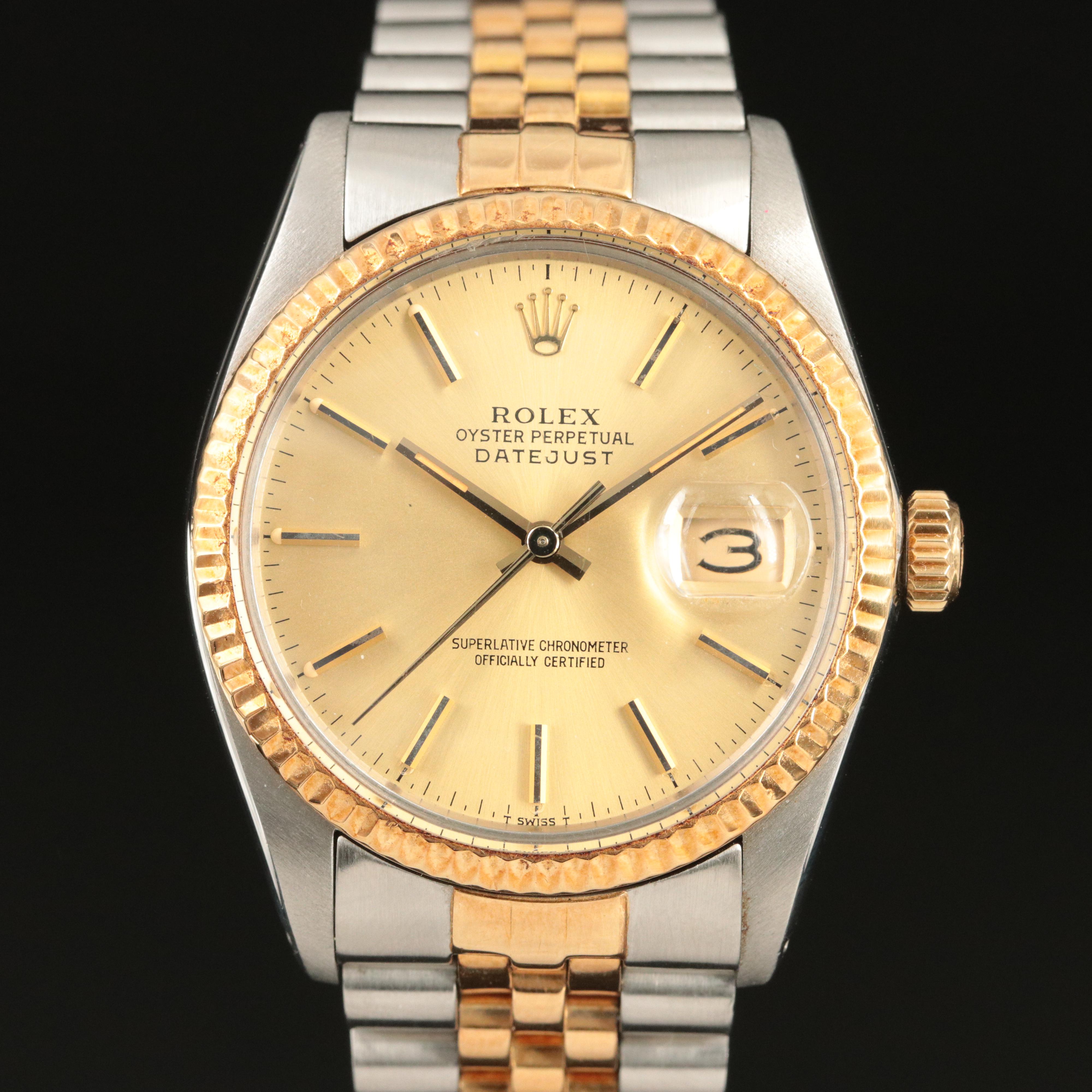 1984 Rolex Two-Tone Oyster Perpetual Datejust Watch