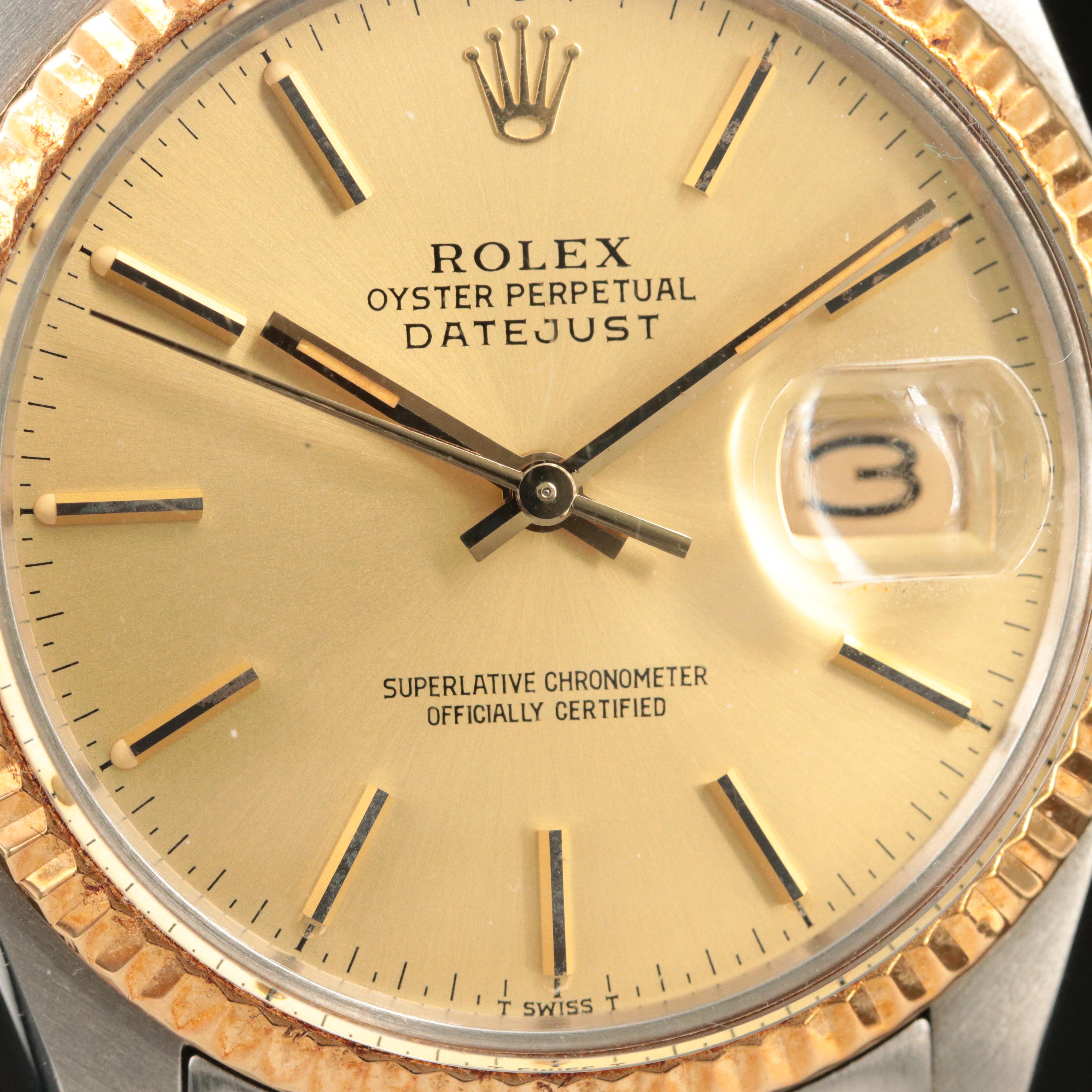 1984 Rolex Two-Tone Oyster Perpetual Datejust Watch