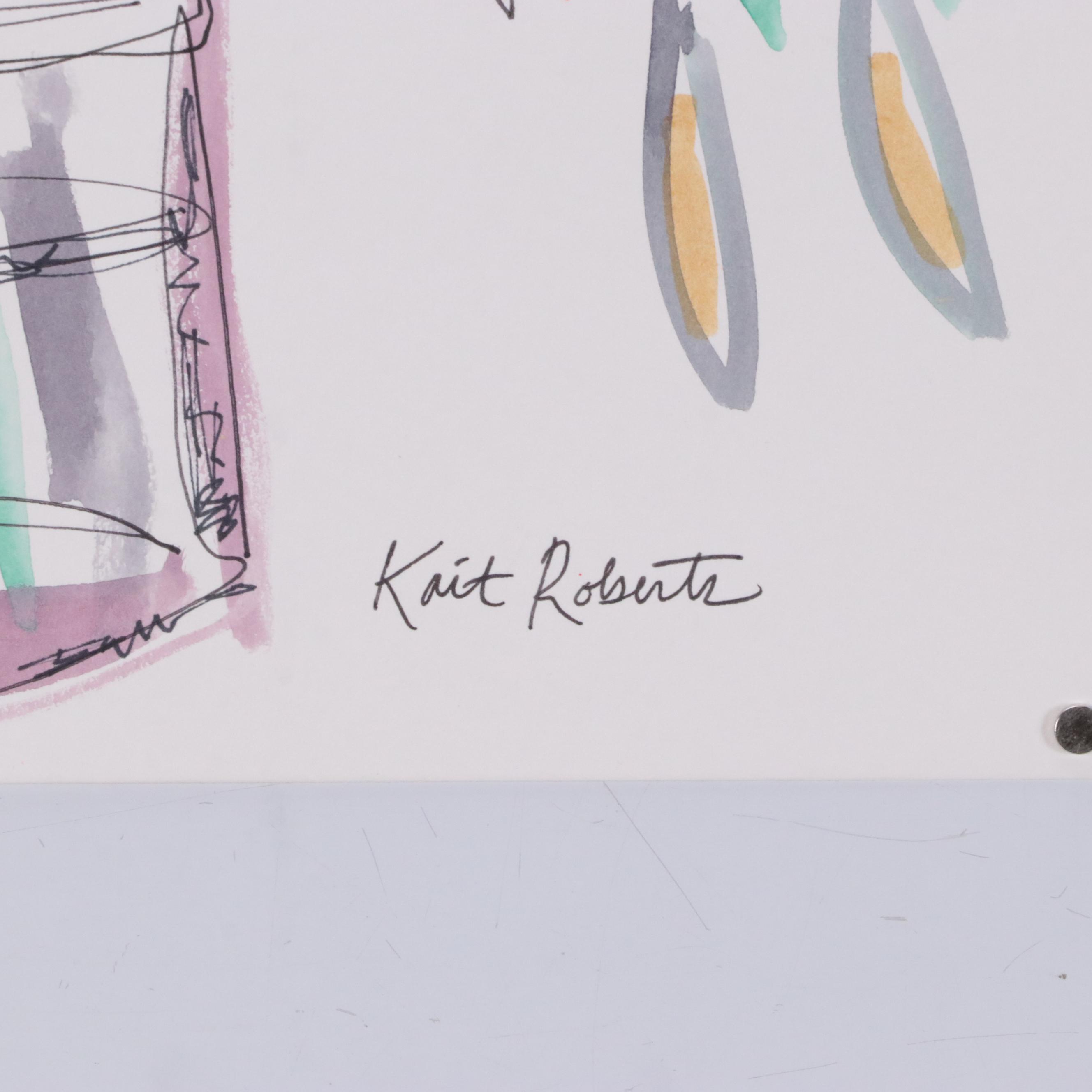Kait Roberts "Modern Flowers" and "Juicy Blooms" Watercolor Paintings