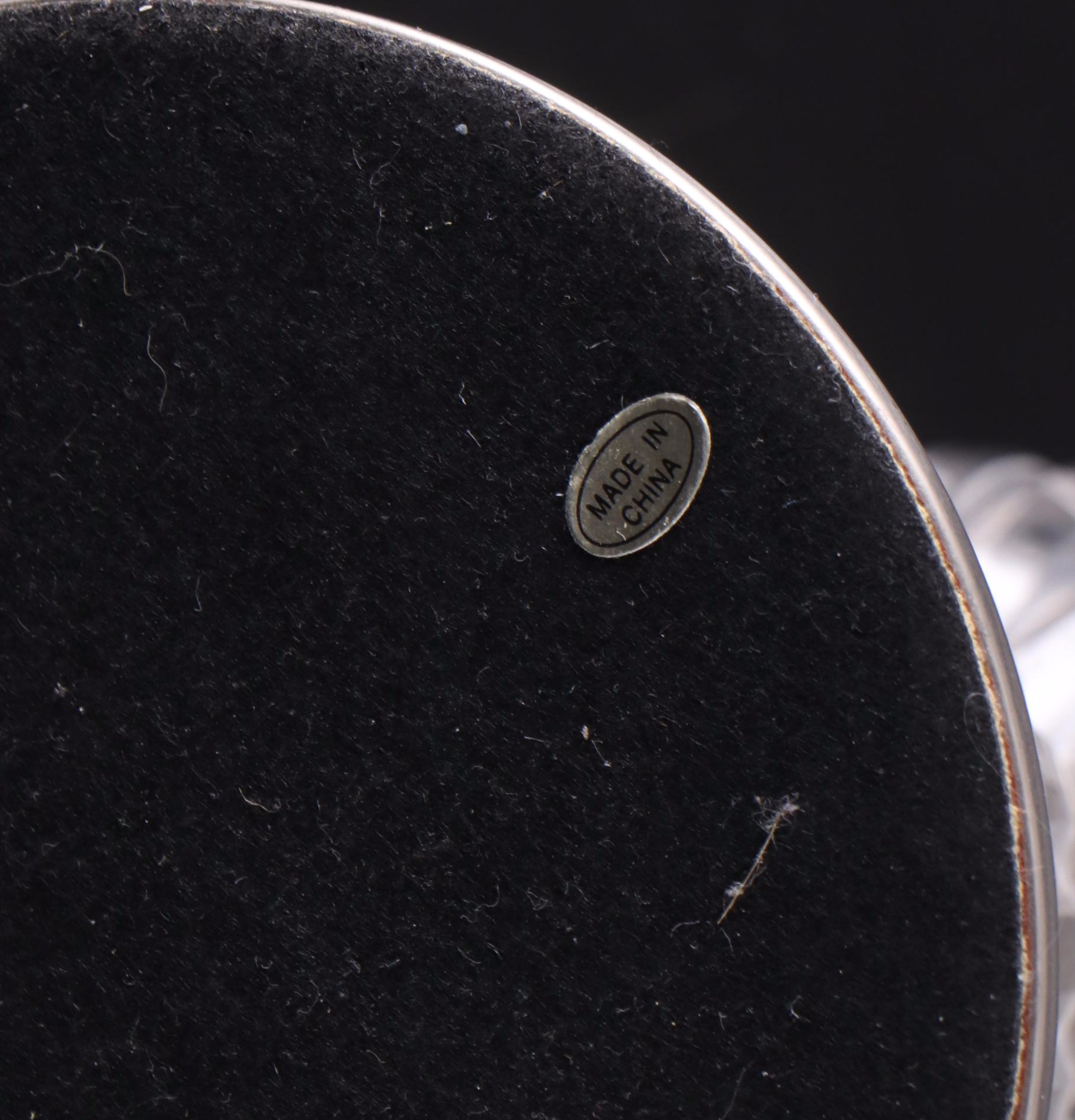 Brushed Nickel and Stacked Acrylic Orb Pillar Candle Holders