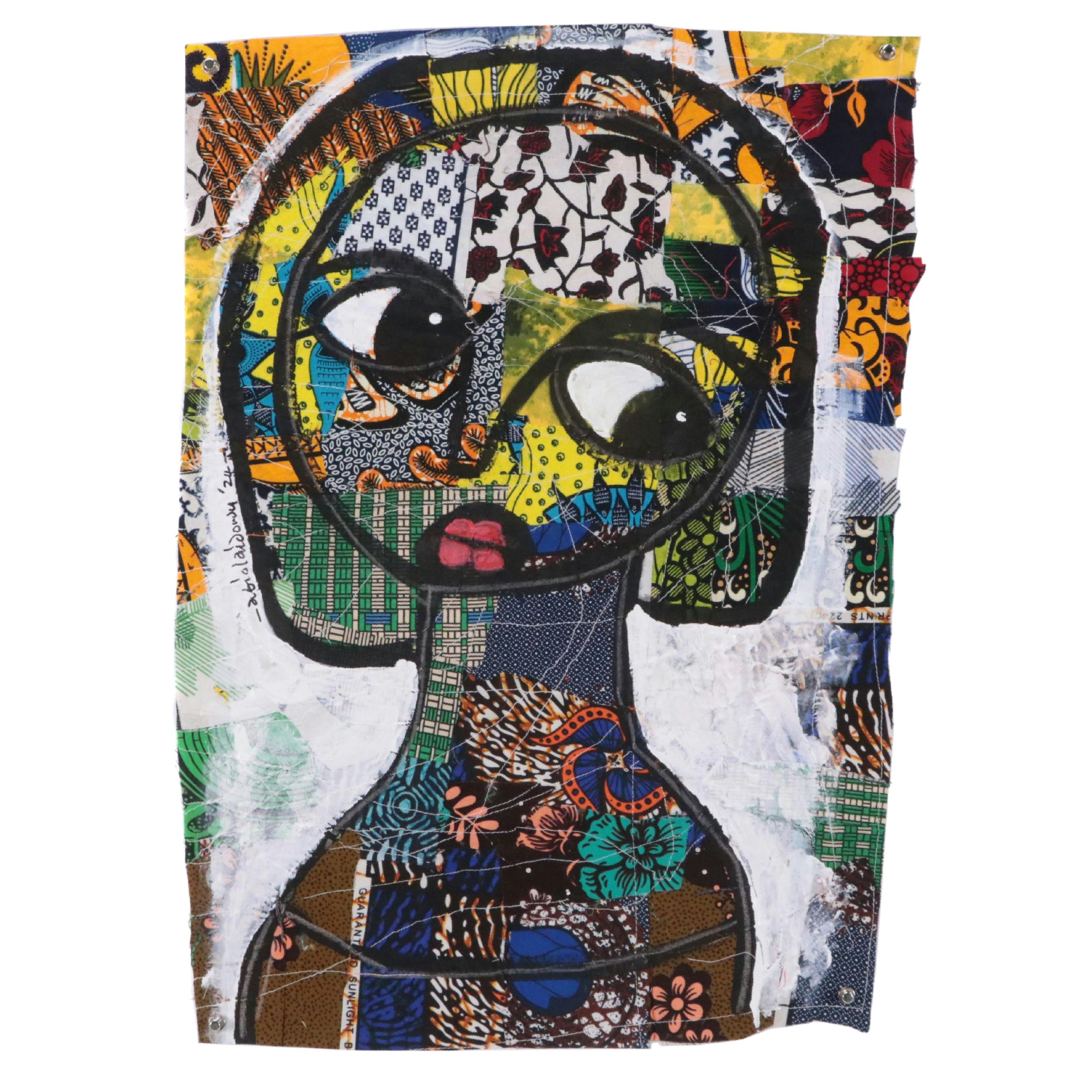 Abiola Idowu Figurative Mixed Media Painting, 2024