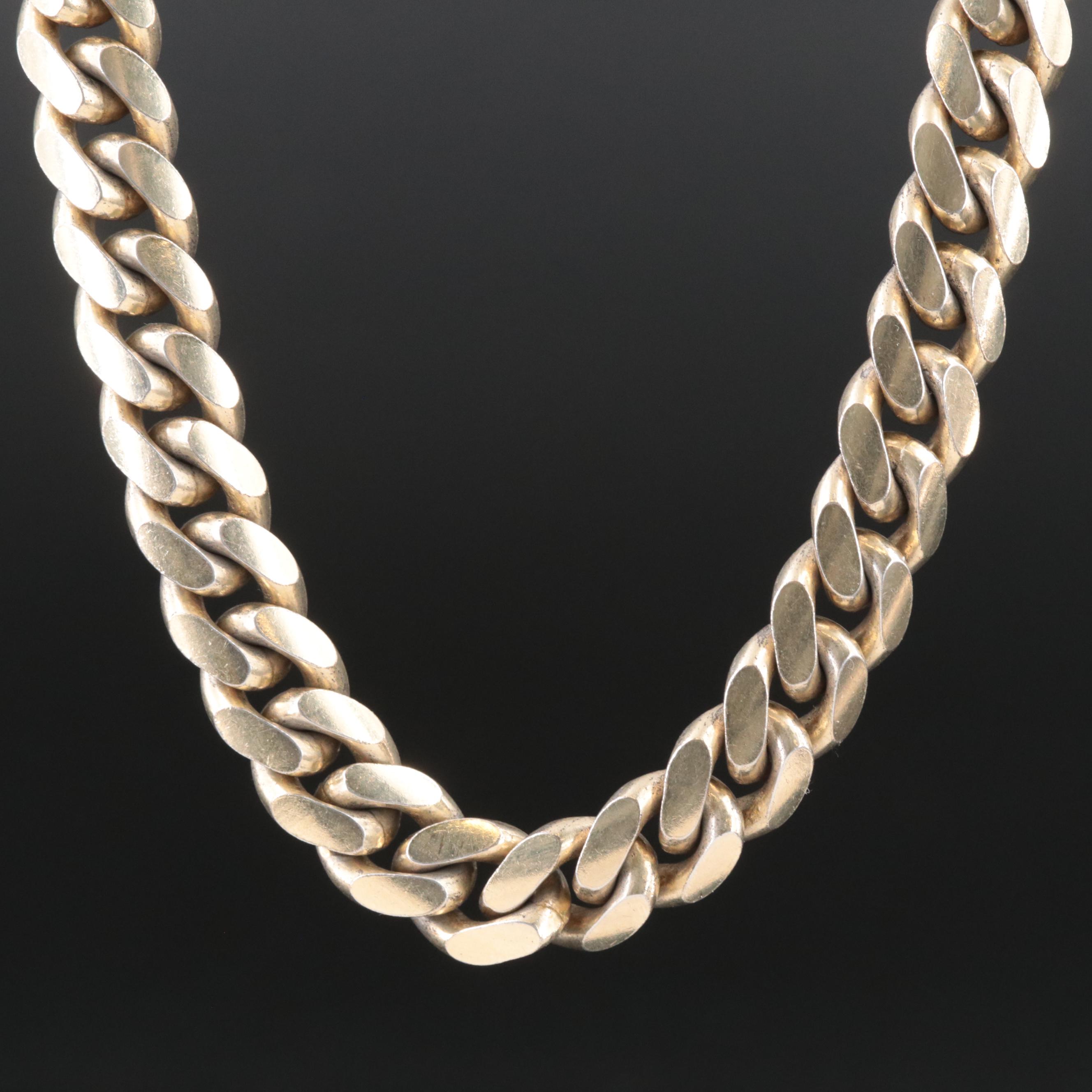 Sterling Curb Chain Necklace