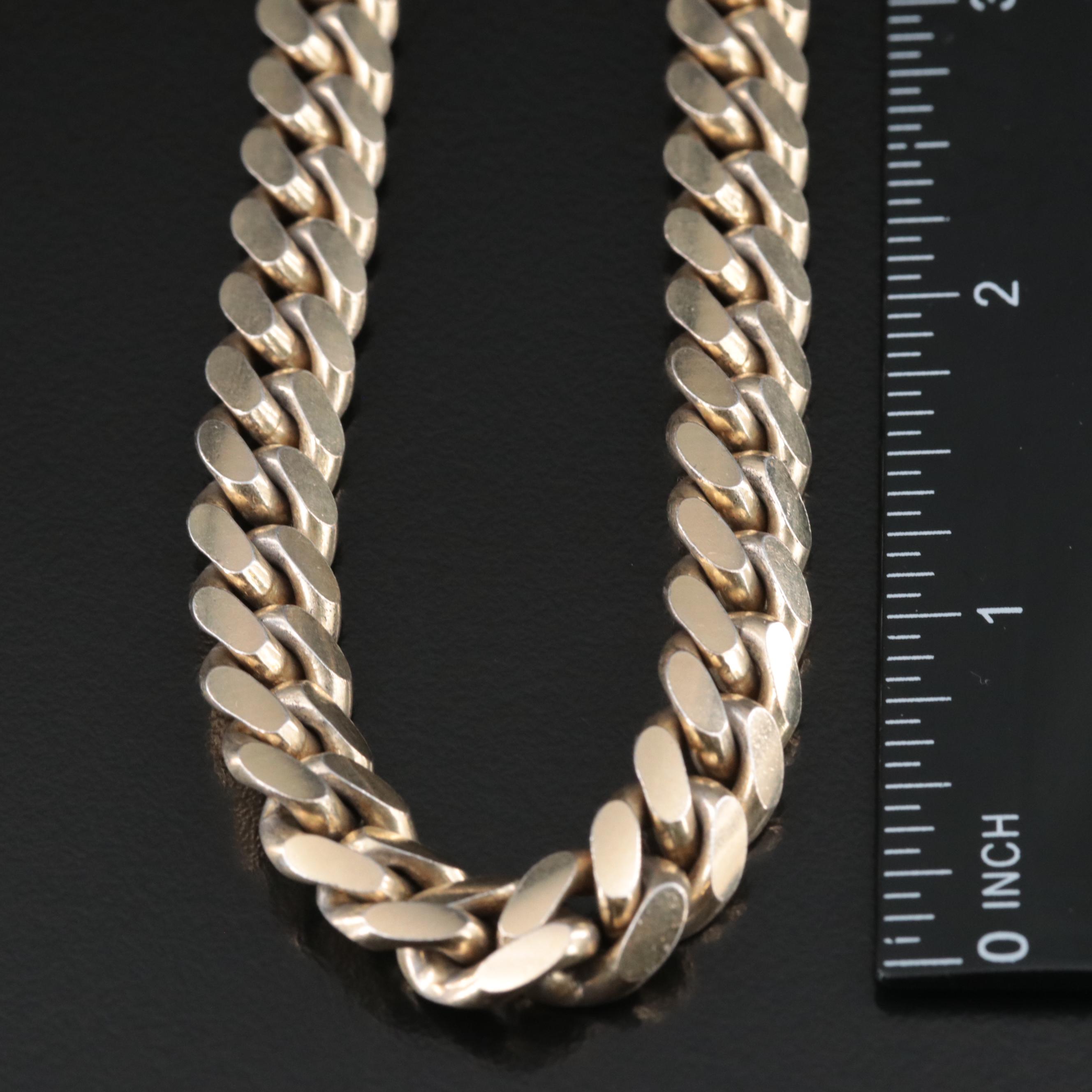 Sterling Curb Chain Necklace