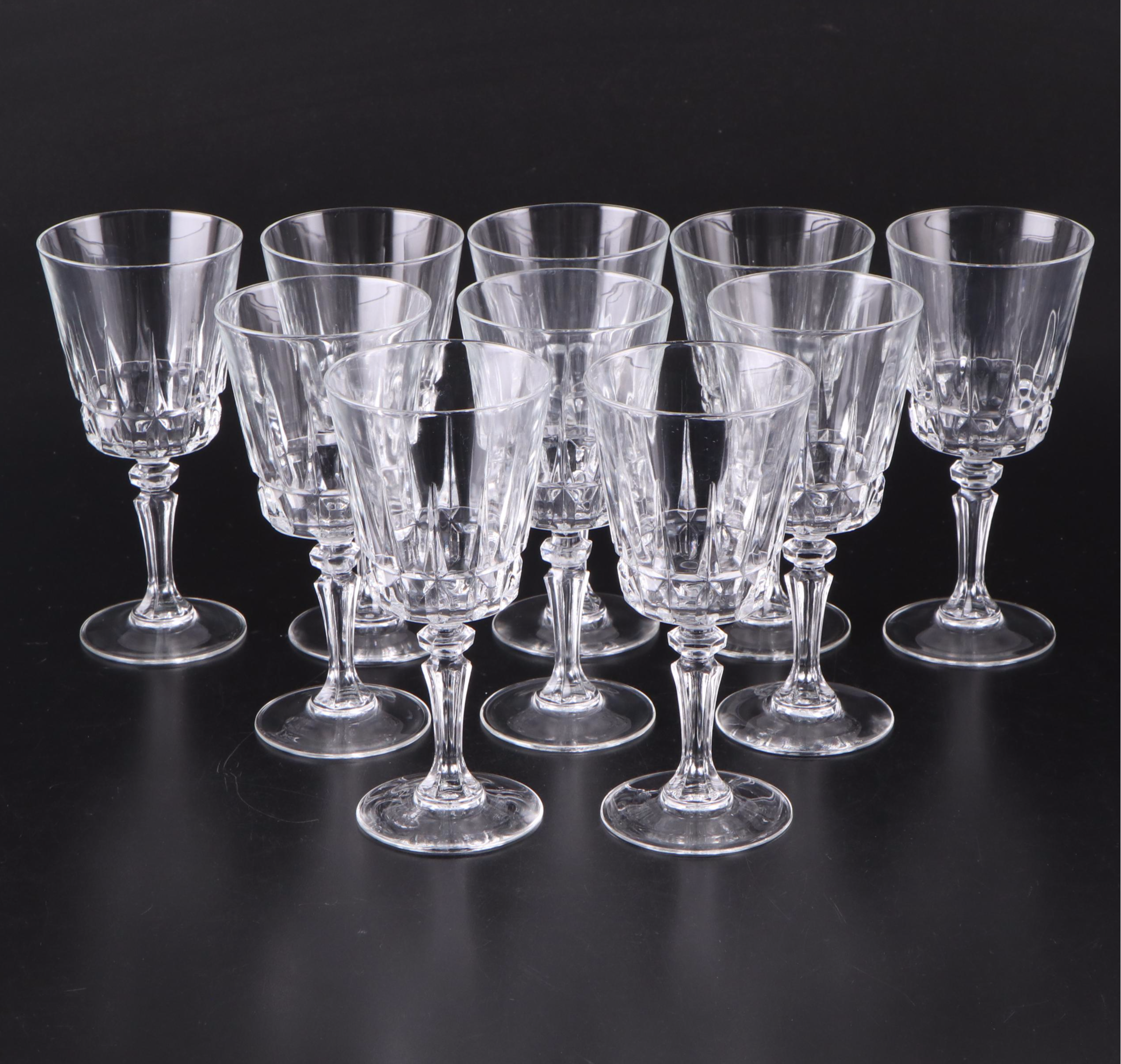 Cristal d'Arques-Durand "Chantelle" Crystal Stemware and Cocktail Glasses