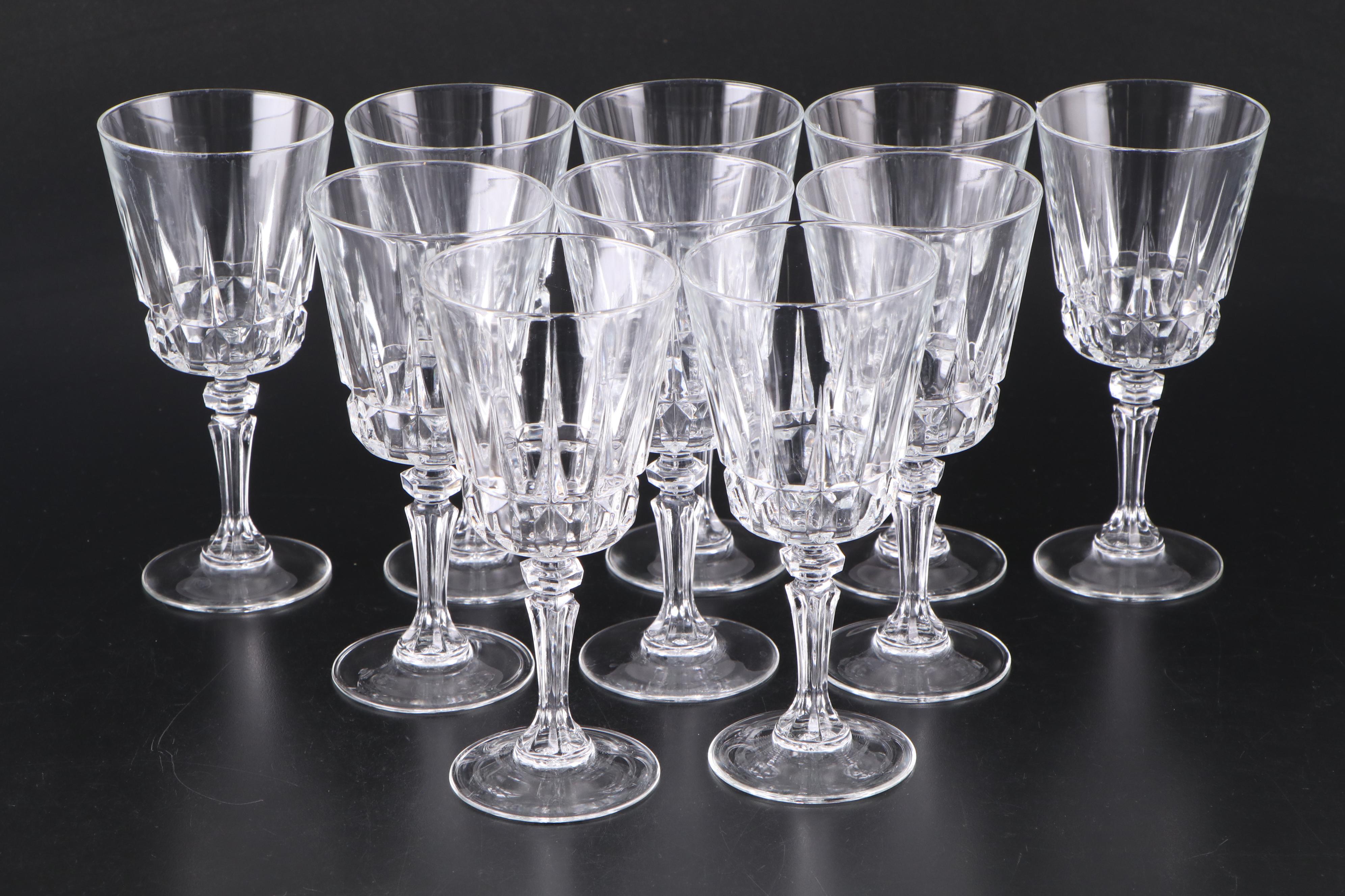 Cristal d'Arques-Durand "Chantelle" Crystal Stemware and Cocktail Glasses