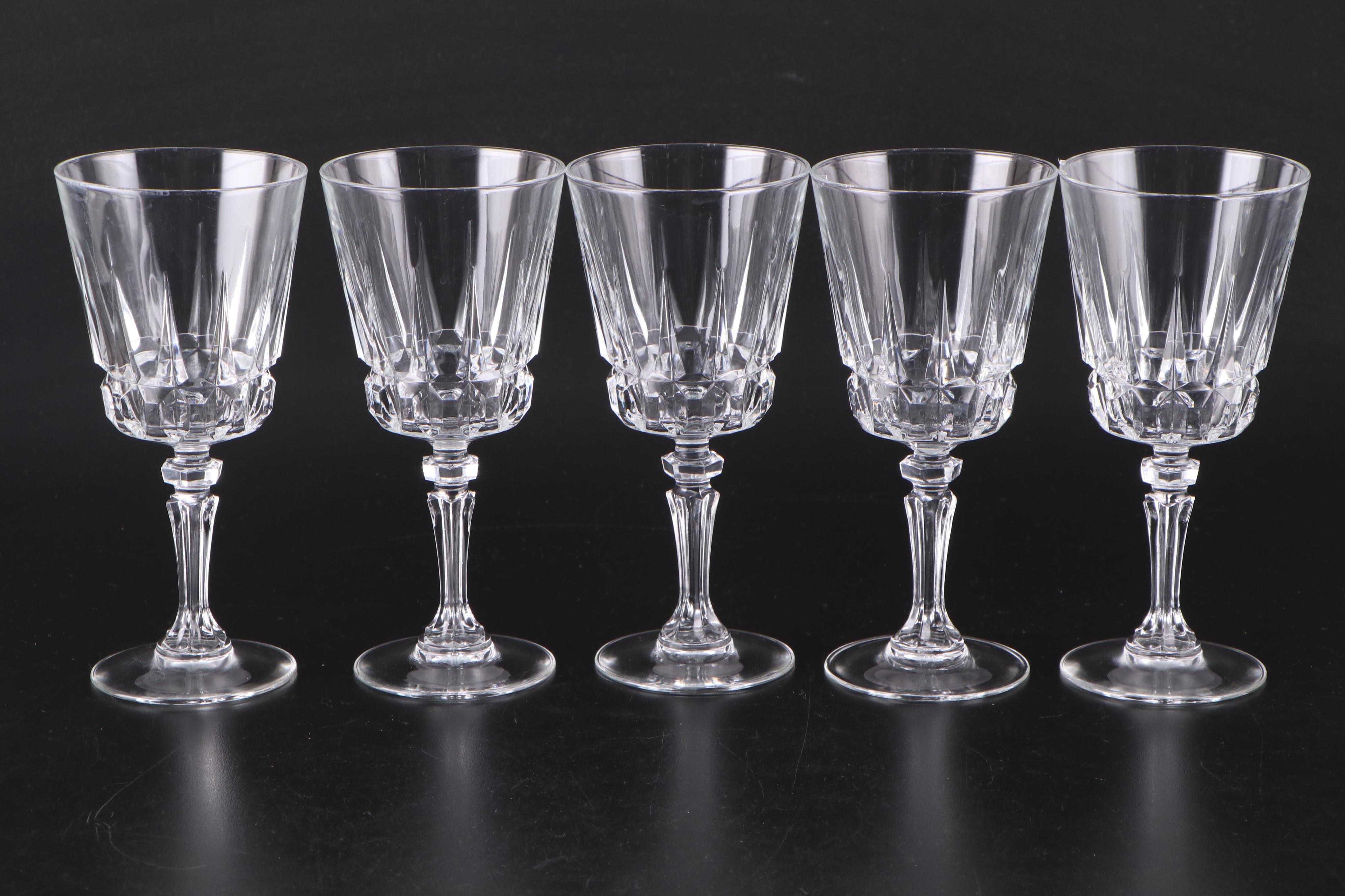 Cristal d'Arques-Durand "Chantelle" Crystal Stemware and Cocktail Glasses