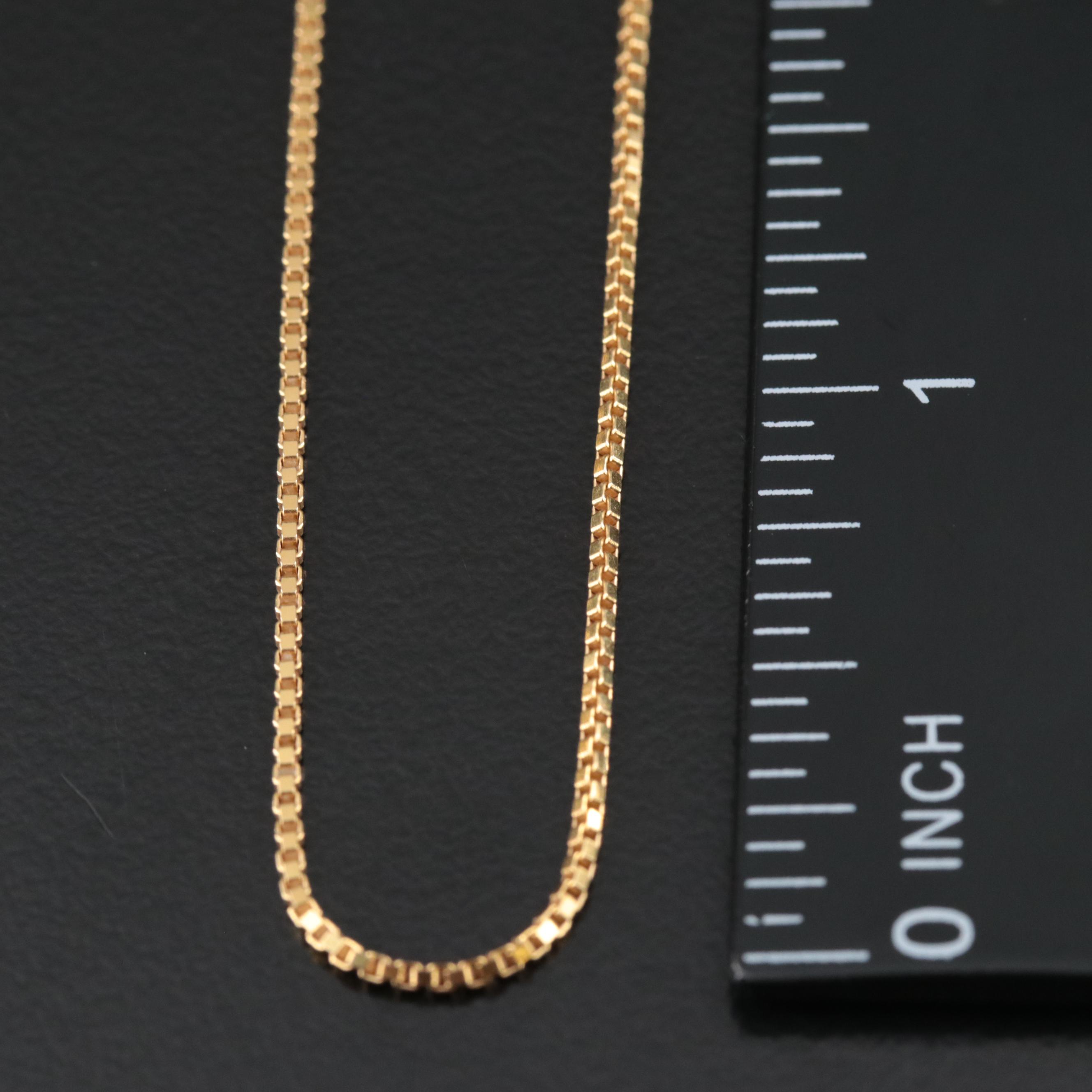 Italian 18K Box Chain Necklace