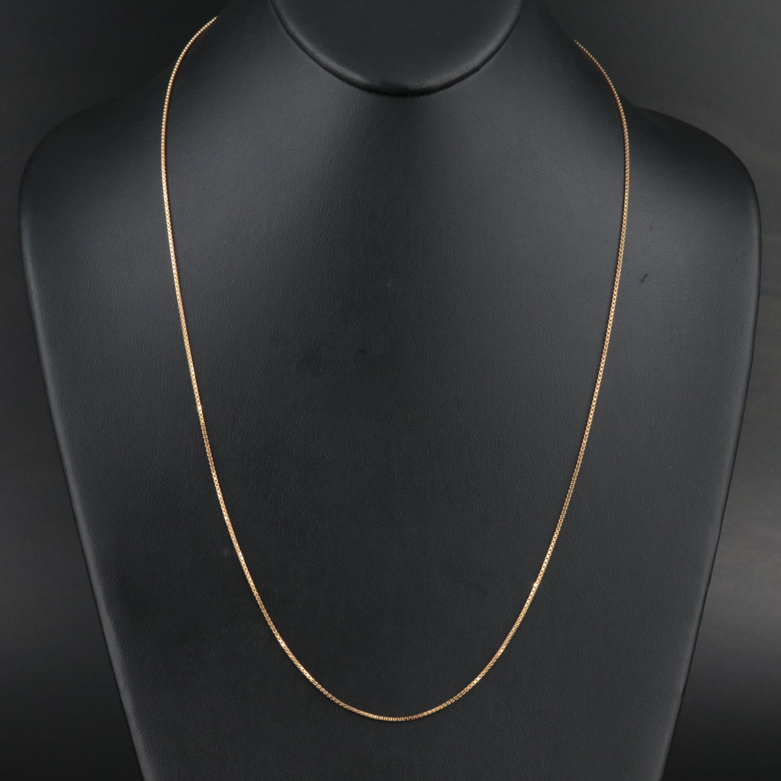 Italian 18K Box Chain Necklace