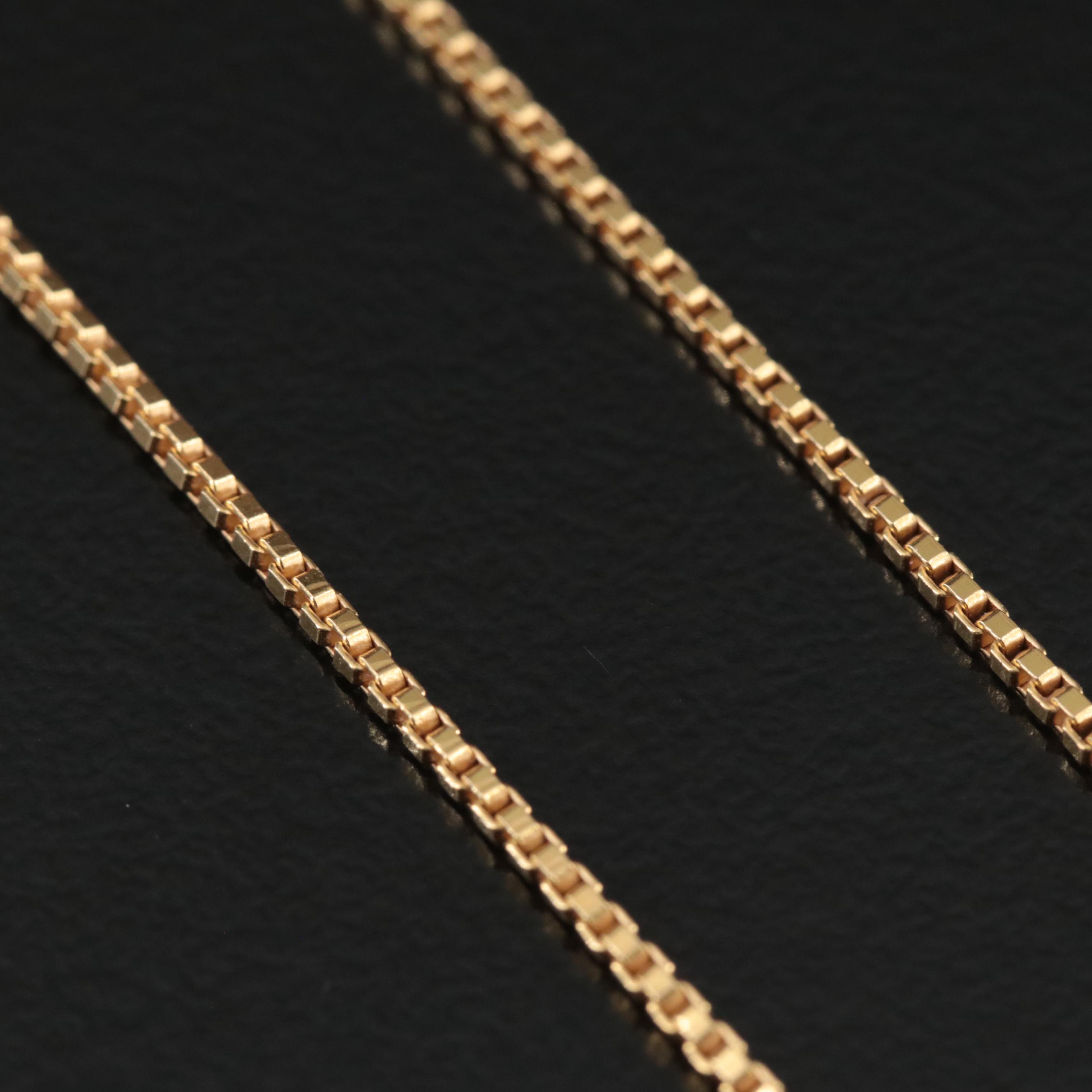 Italian 18K Box Chain Necklace