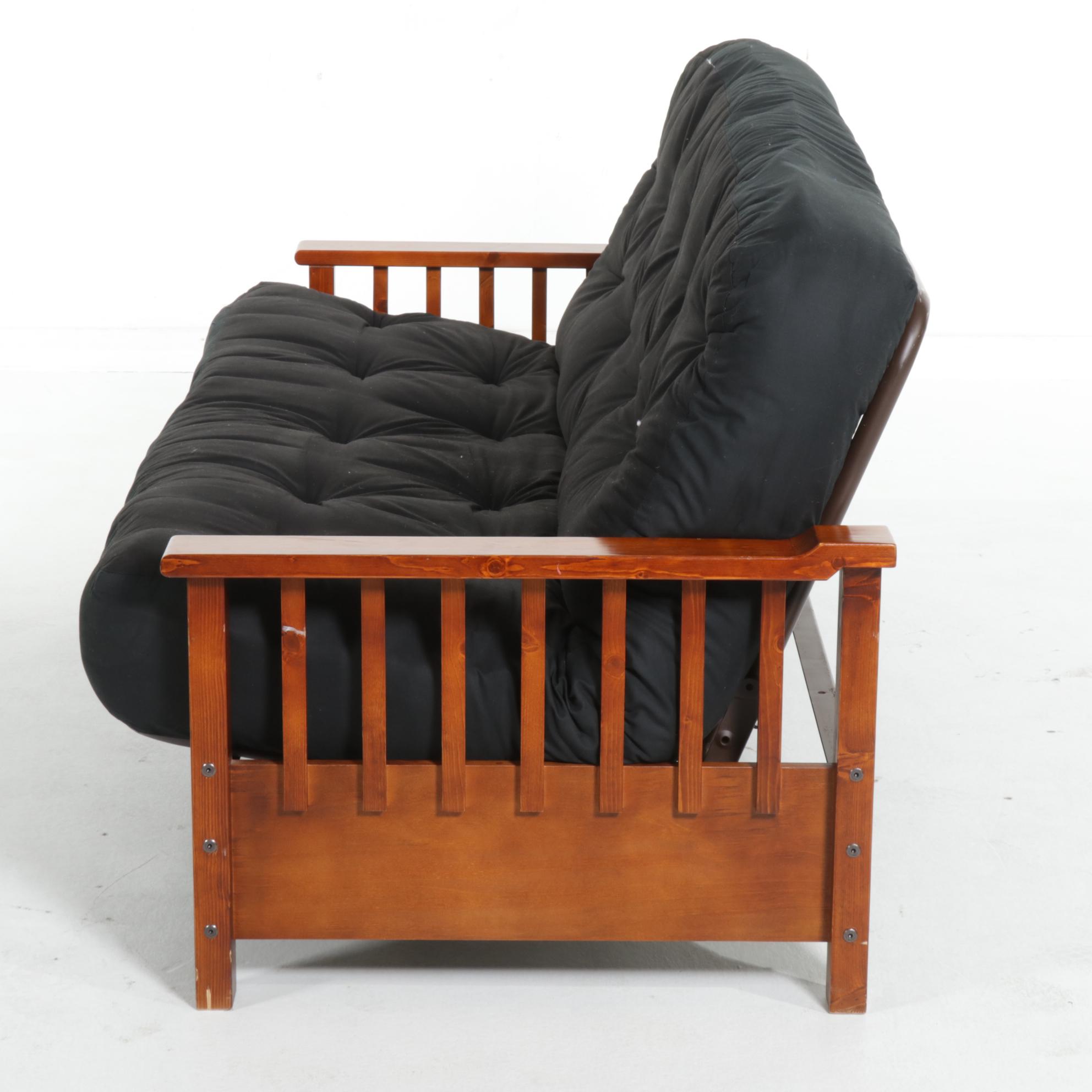 Dorel Industries Arts & Crafts Style FullSize Wooden Futon Sofa EBTH