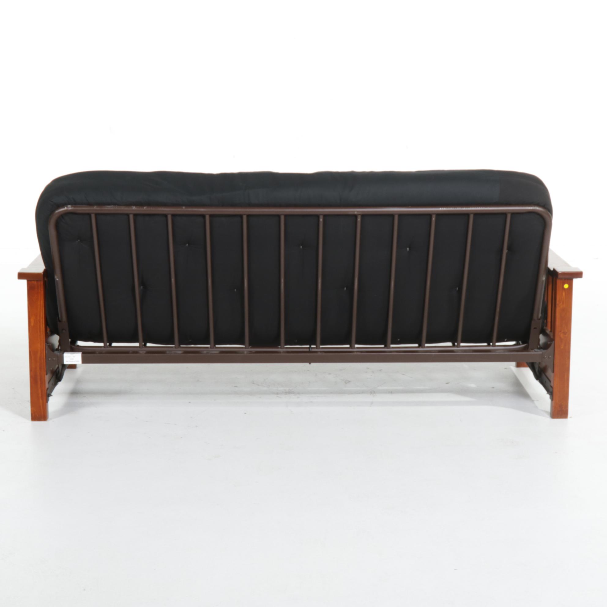 Dorel Industries Arts & Crafts Style FullSize Wooden Futon Sofa EBTH