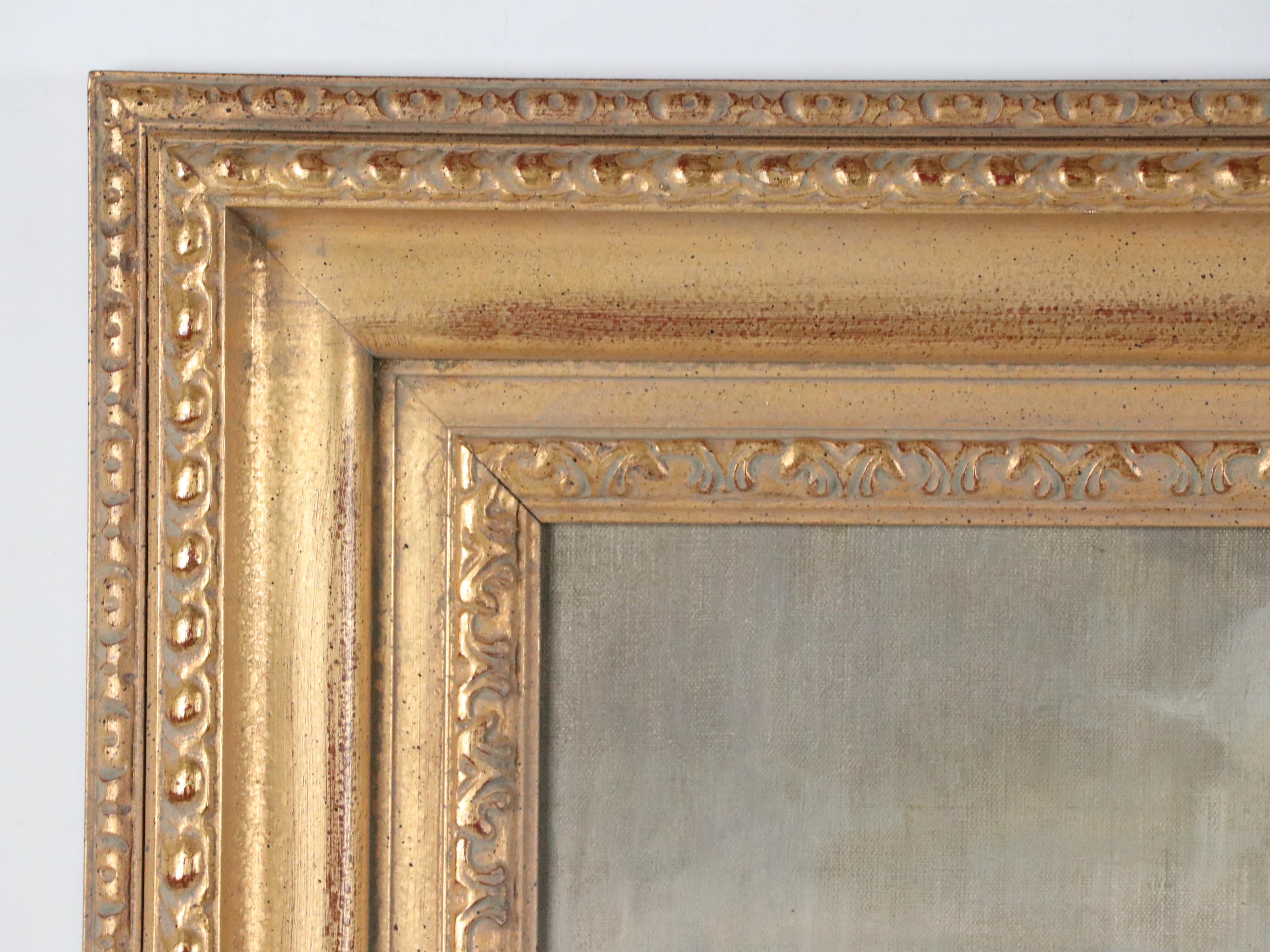 Grattan Condon Grisaille Oil Painting of an Outdoor Genre Scene with Figures