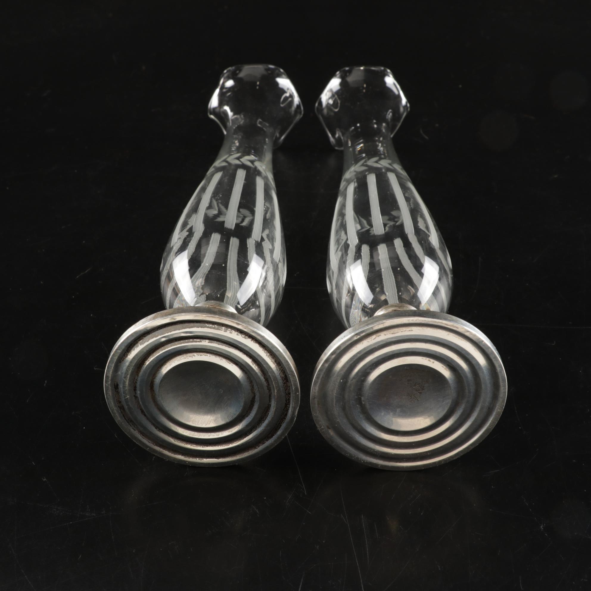 Sterling Silver Bowl, Crystal Relish Bowl with Sterling Base and Other Items