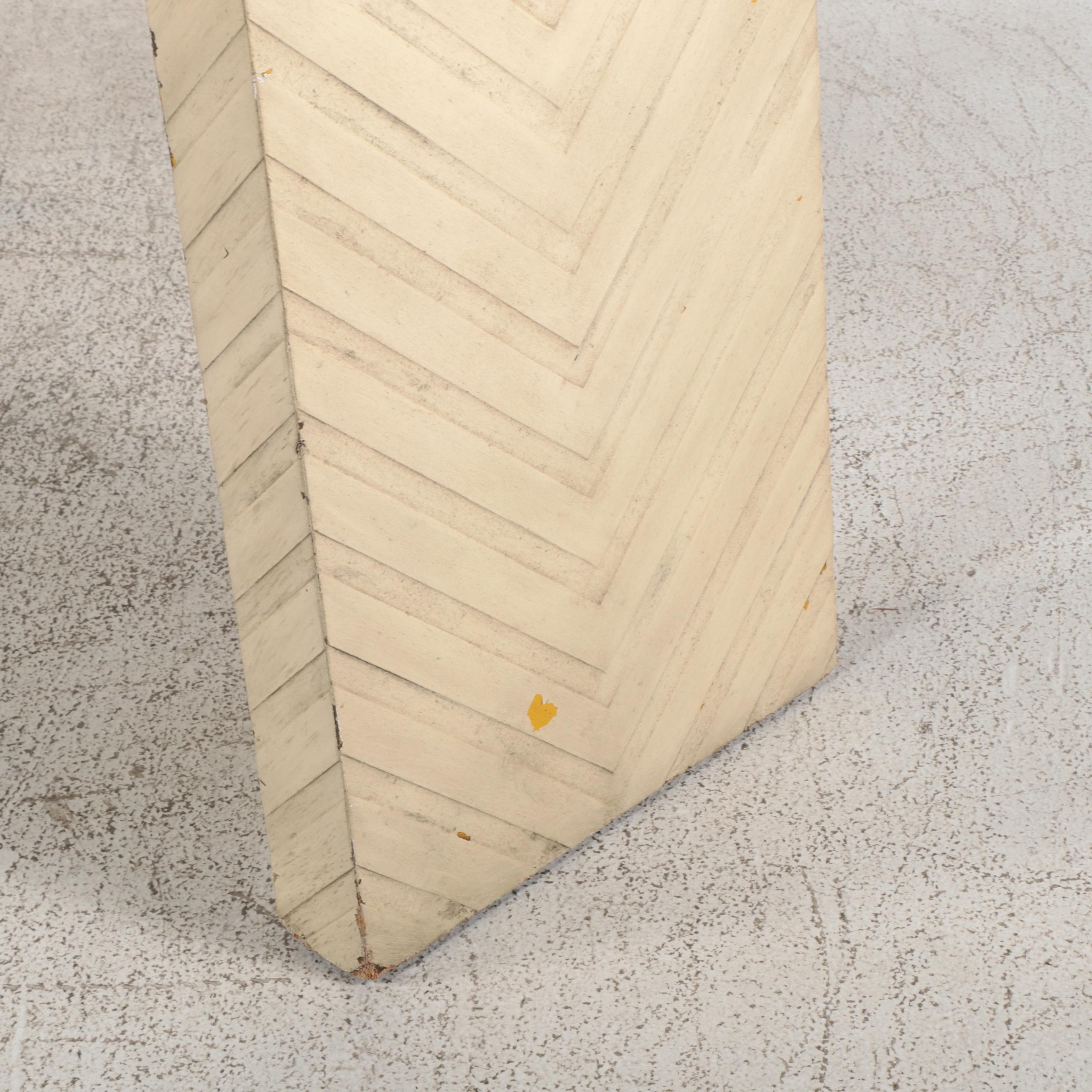 Contemporary Off-White-Painted Parson's Style Console Table