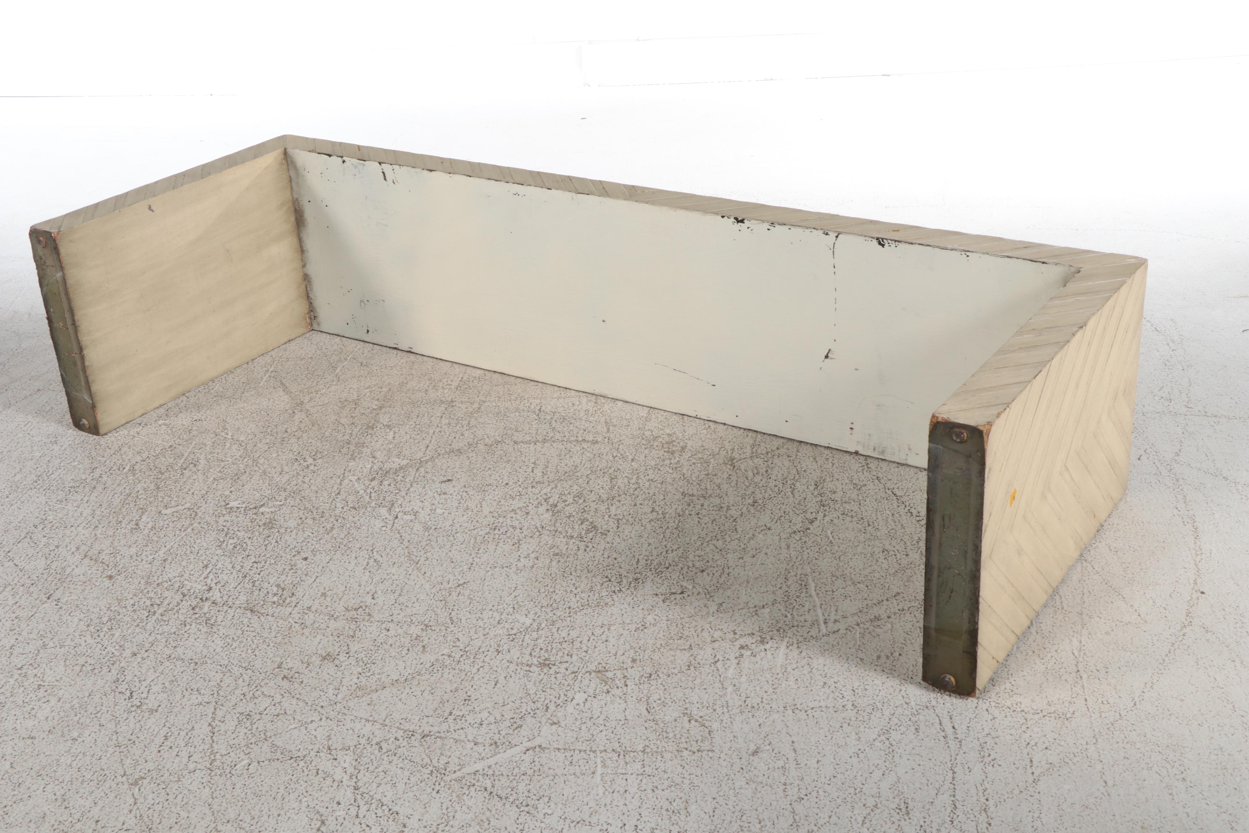 Contemporary Off-White-Painted Parson's Style Console Table