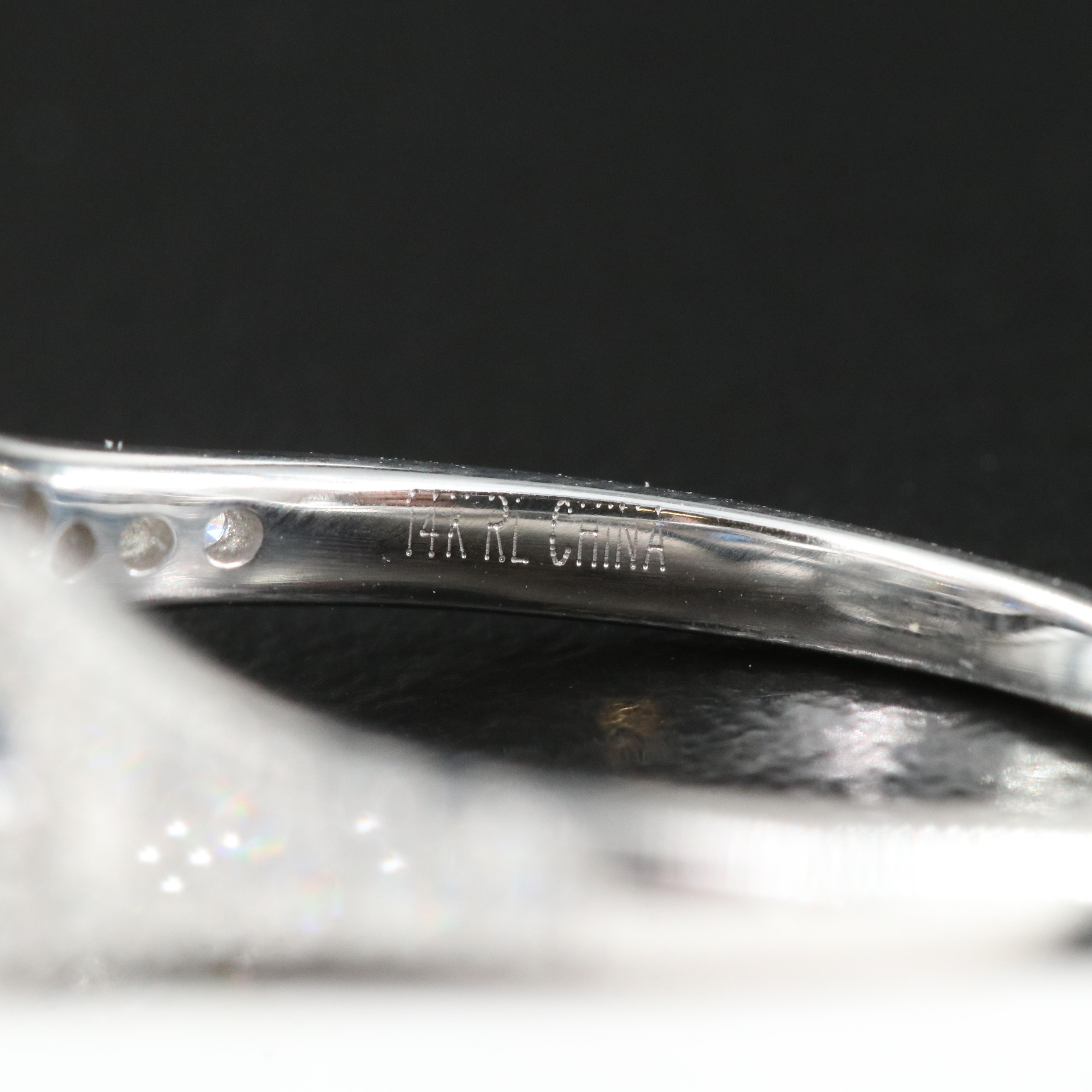 14K Diamond and Sapphire Ring