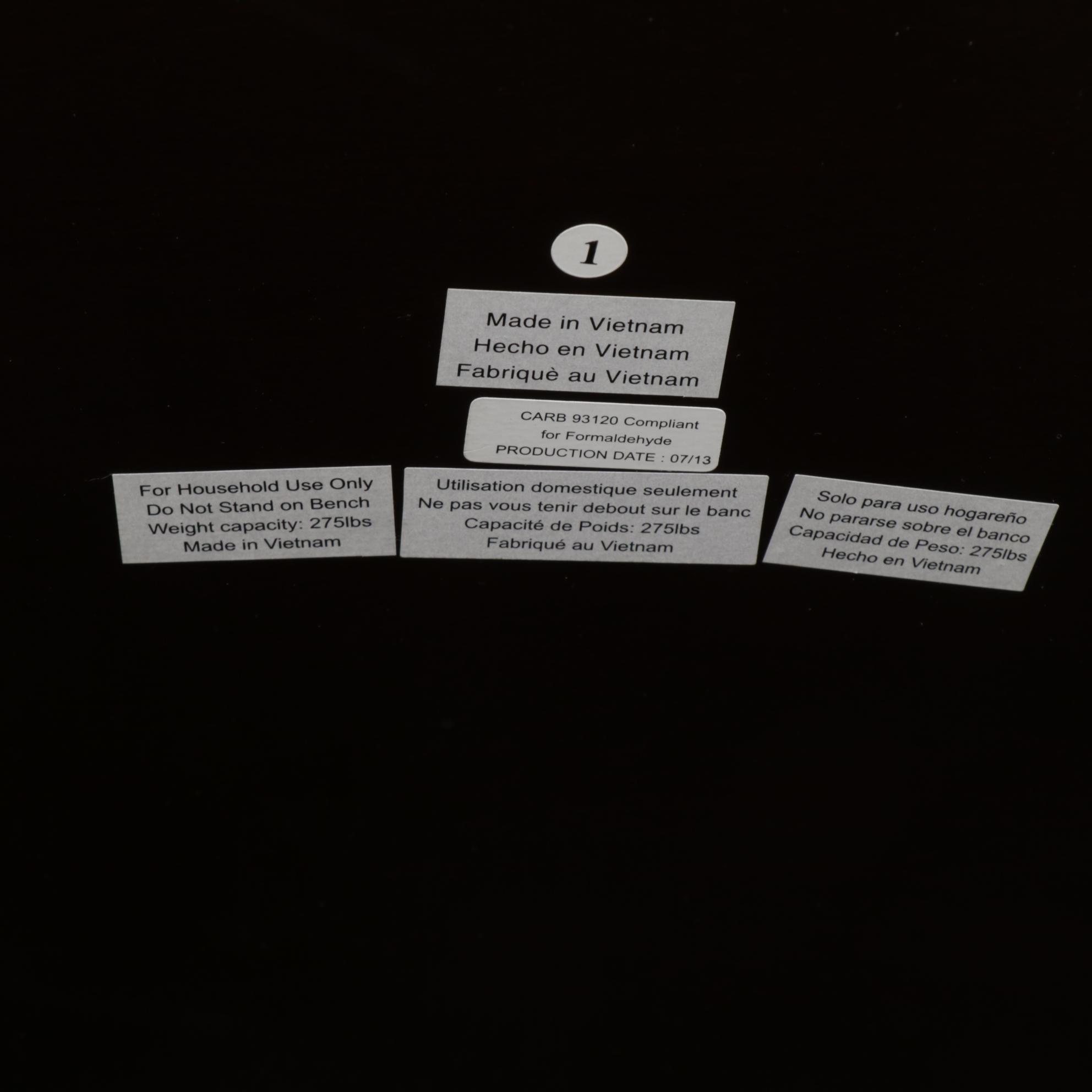 Paneled and Espresso-Stained Lift-Seat Storage Bench