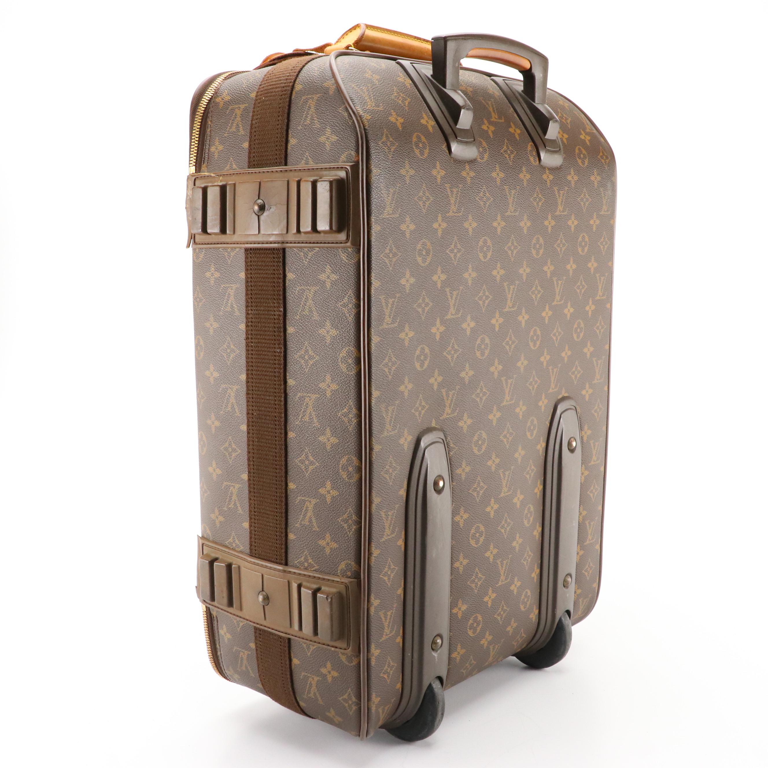 Louis Vuitton Pégase 50 Rolling Suitcase in Monogram Canvas and Vachetta Leather