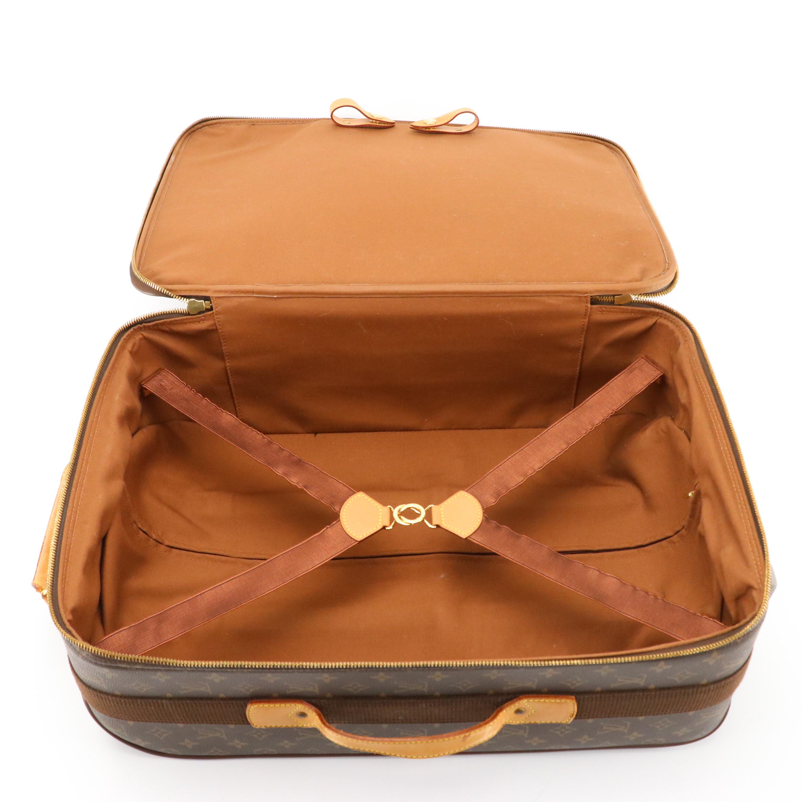 Louis Vuitton Pégase 50 Rolling Suitcase in Monogram Canvas and Vachetta Leather