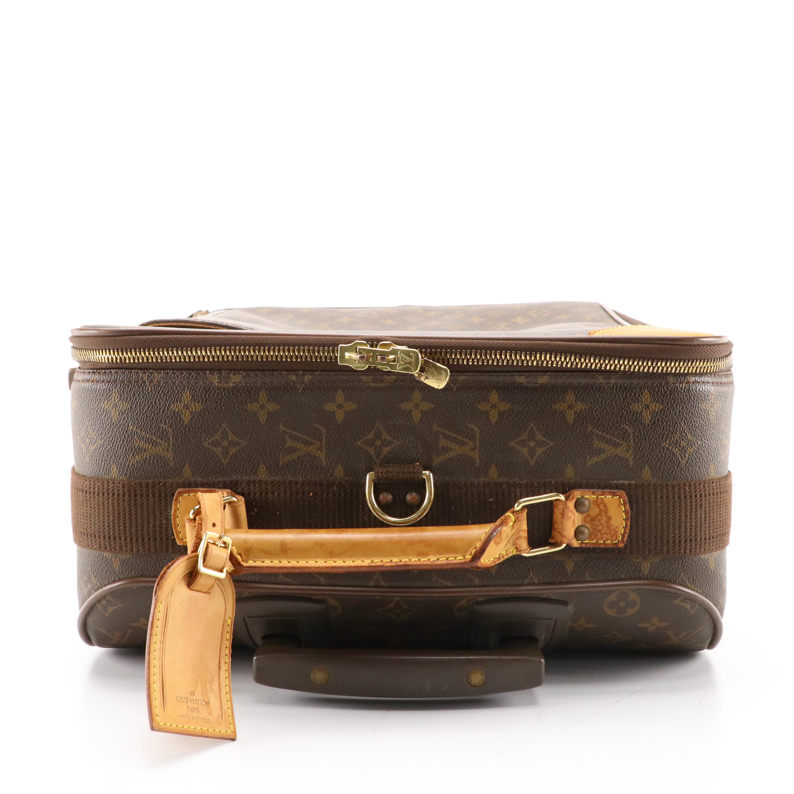 Louis Vuitton Pégase 50 Rolling Suitcase in Monogram Canvas and Vachetta Leather