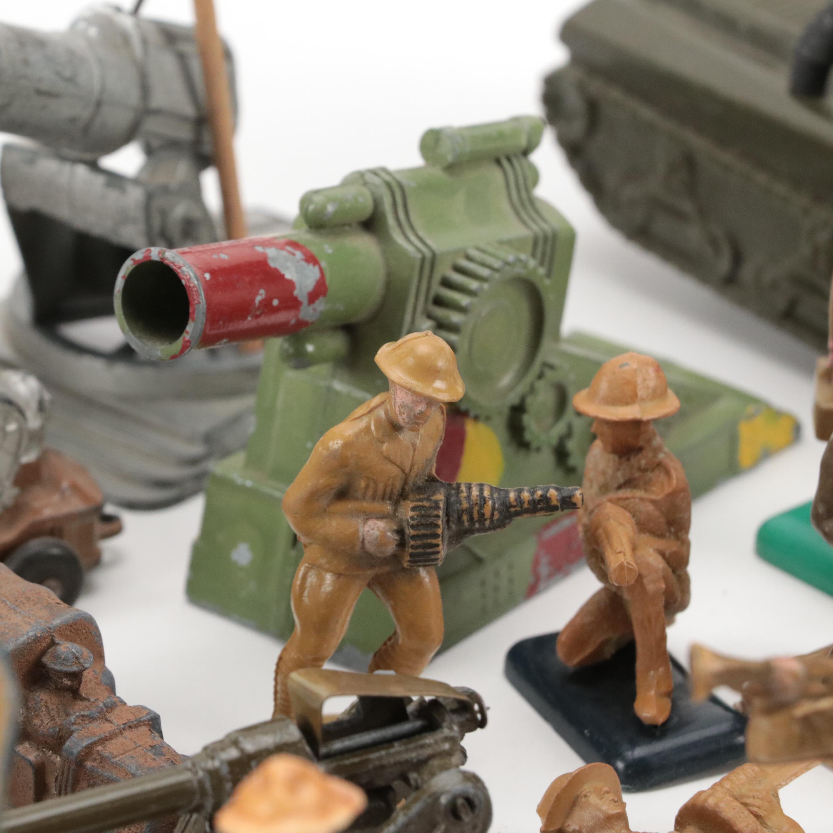 Barclay and Other Lead Toy Soldiers with Bergen and Other Plastic Toy Soldiers