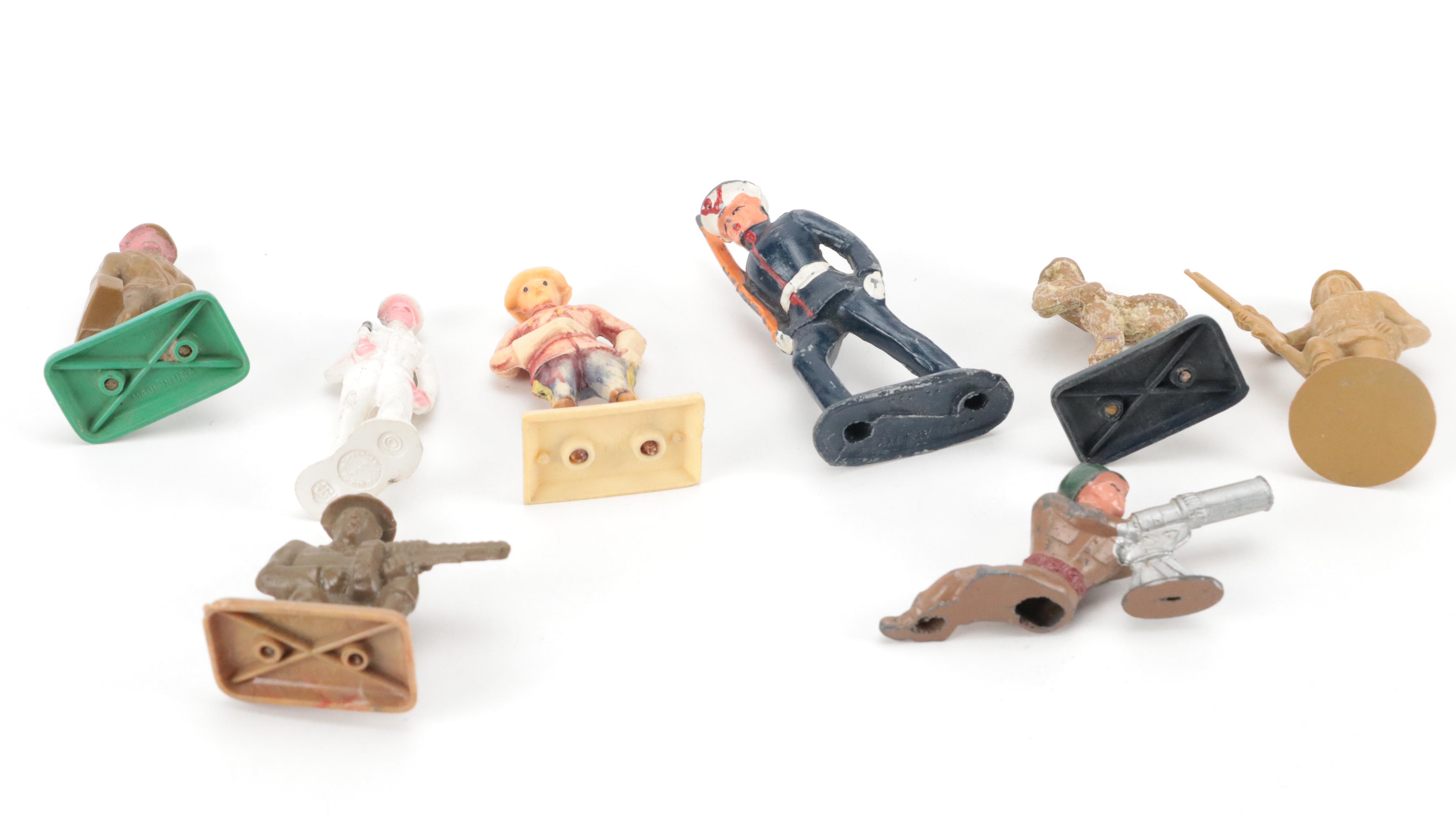 Barclay and Other Lead Toy Soldiers with Bergen and Other Plastic Toy Soldiers