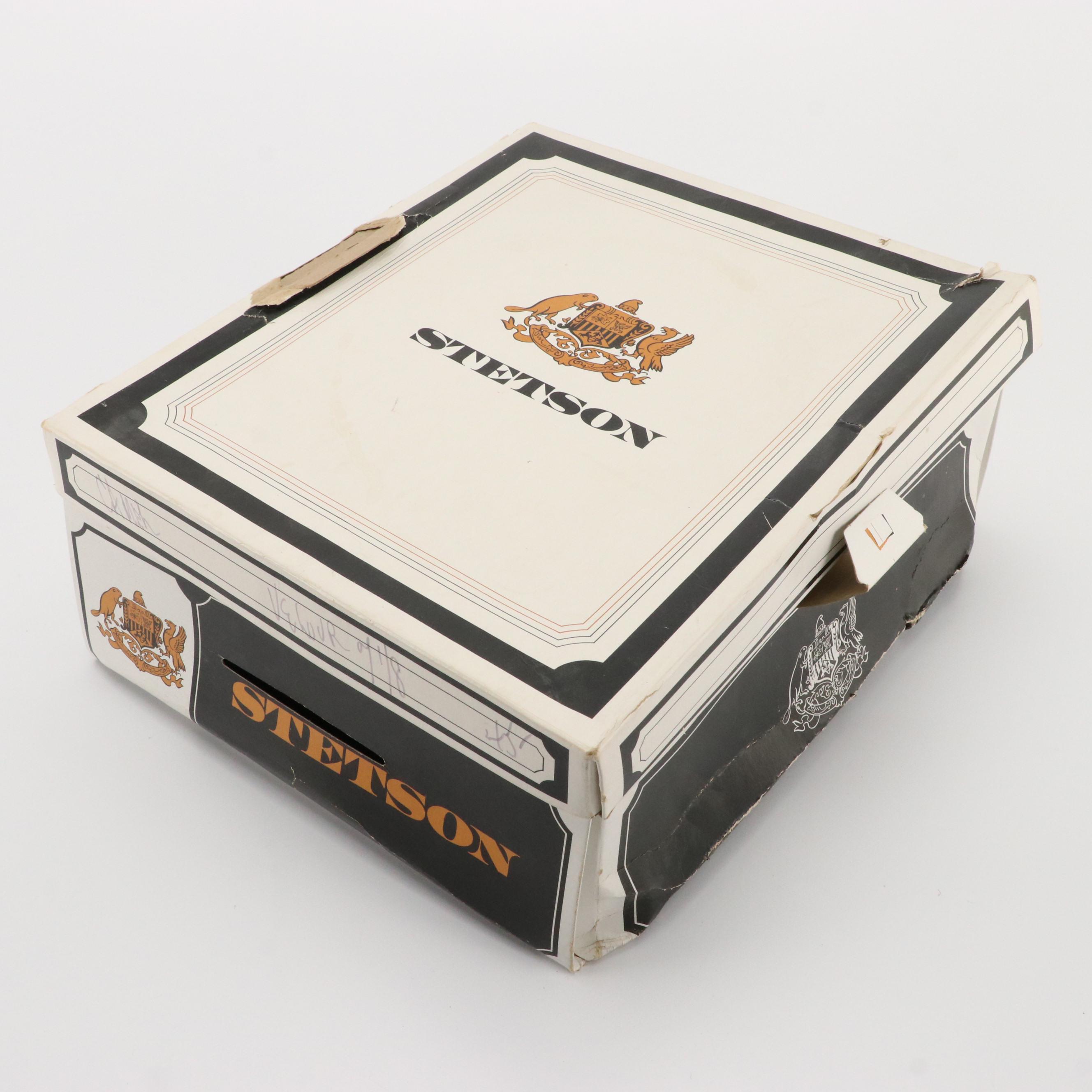 Stetson Fur Felt Fedora with Box, Mid-20th Century