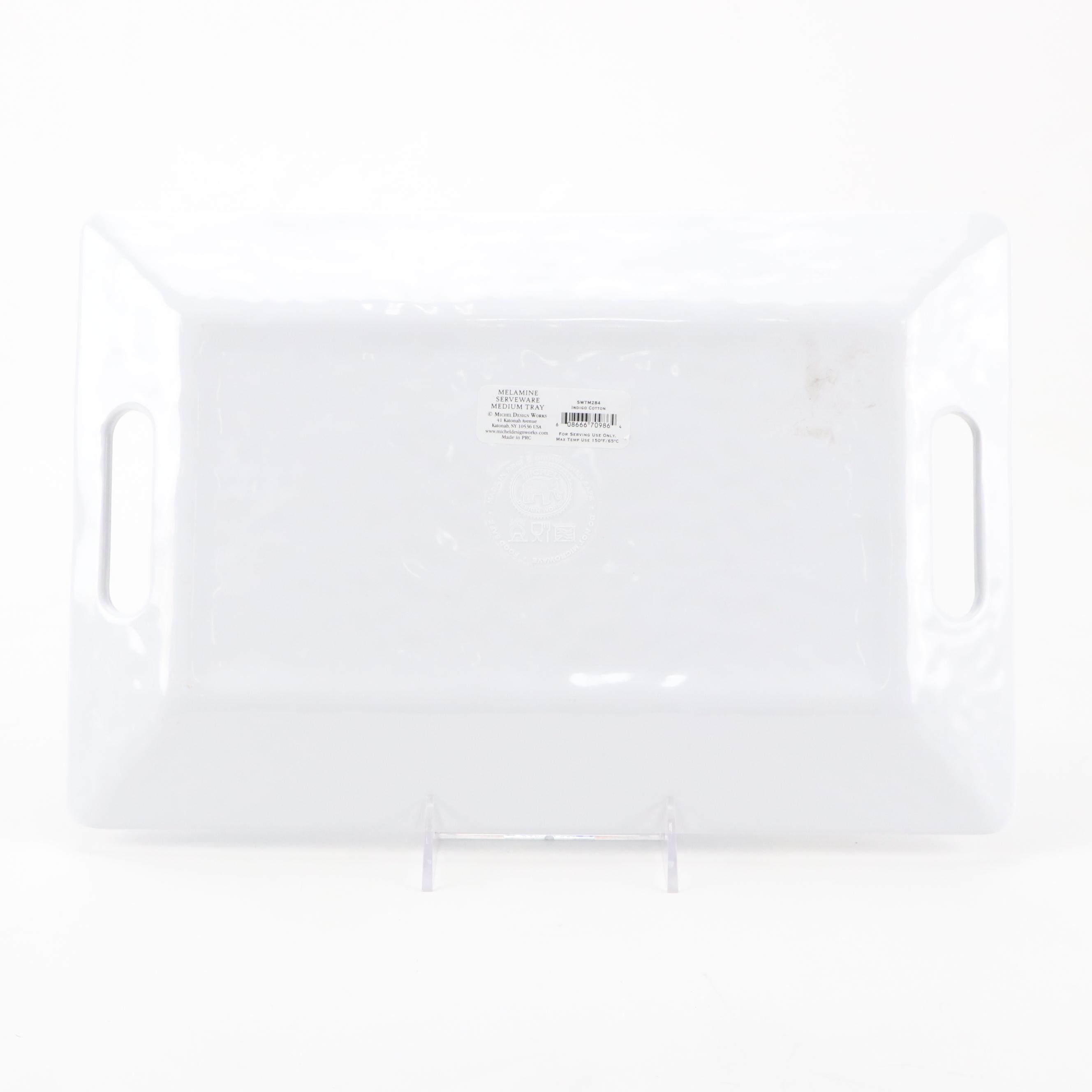 Michel Design Works "Indigo Cotton" Melamine Tray with More