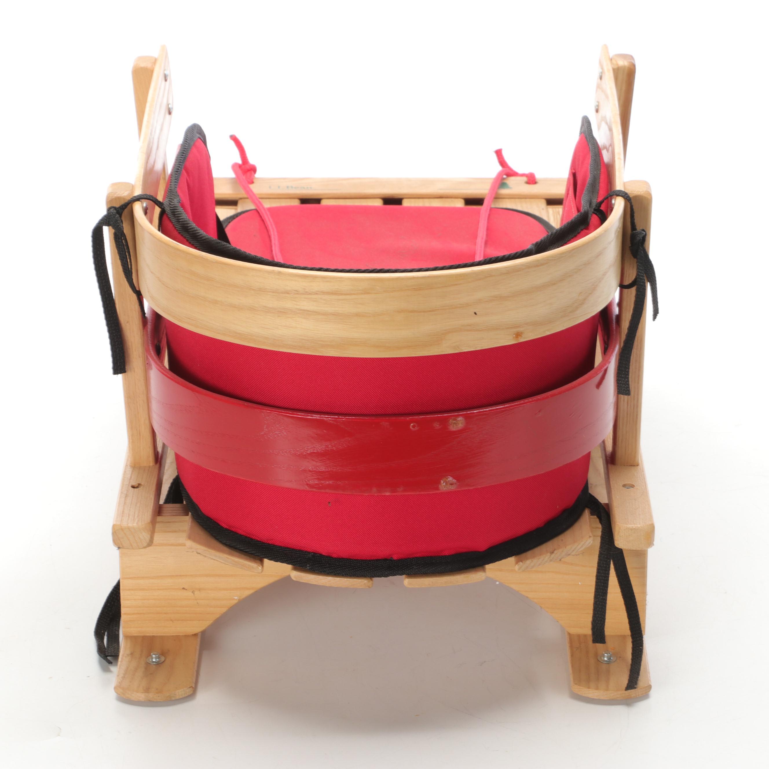 L.L. Bean Kid's Pull Snow Sled and Cushion