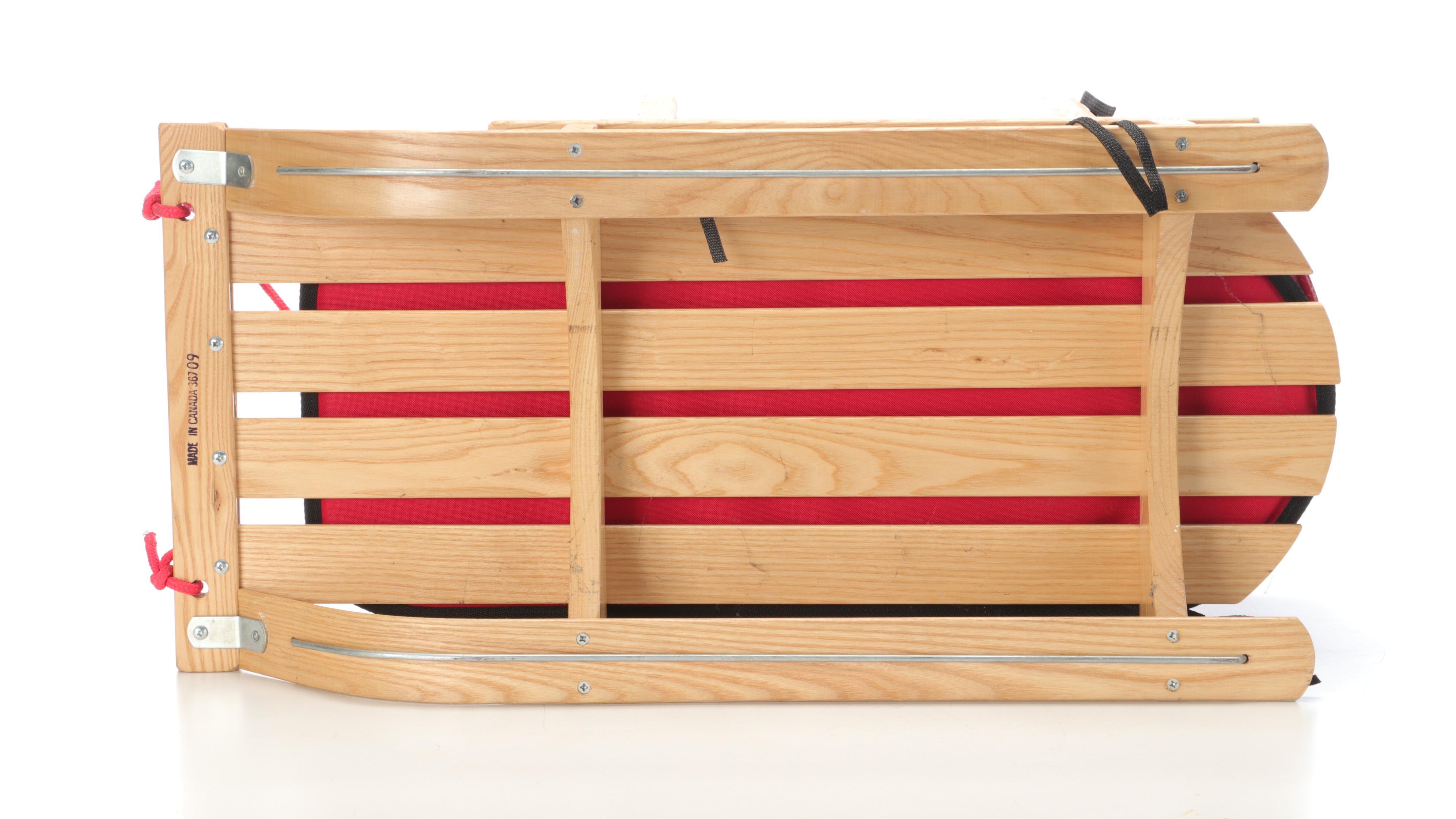 L.L. Bean Kid's Pull Snow Sled and Cushion