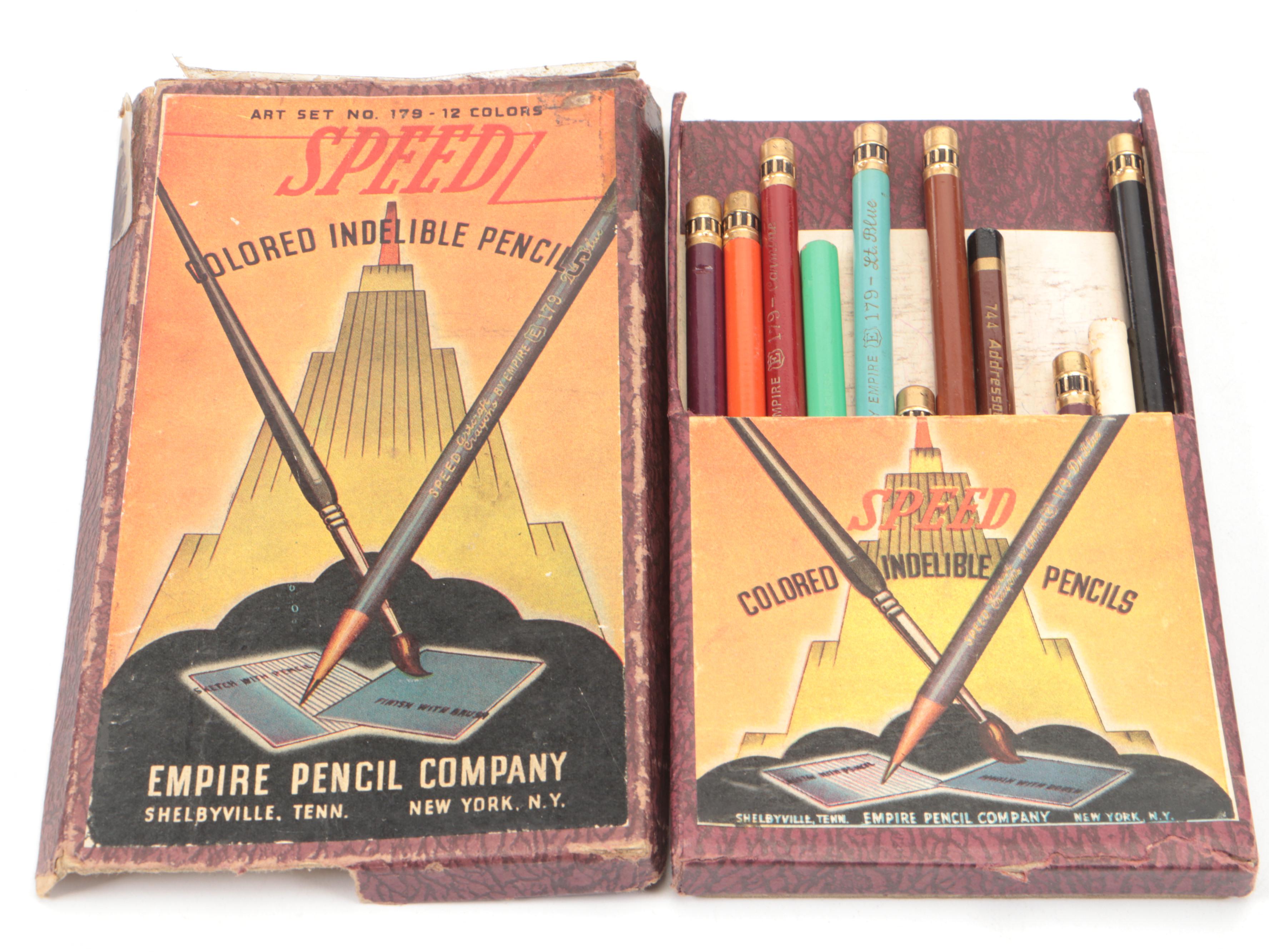 Eberhard Faber "Mongol" Water Soluble Colored Pencils with Other Colored Pencils