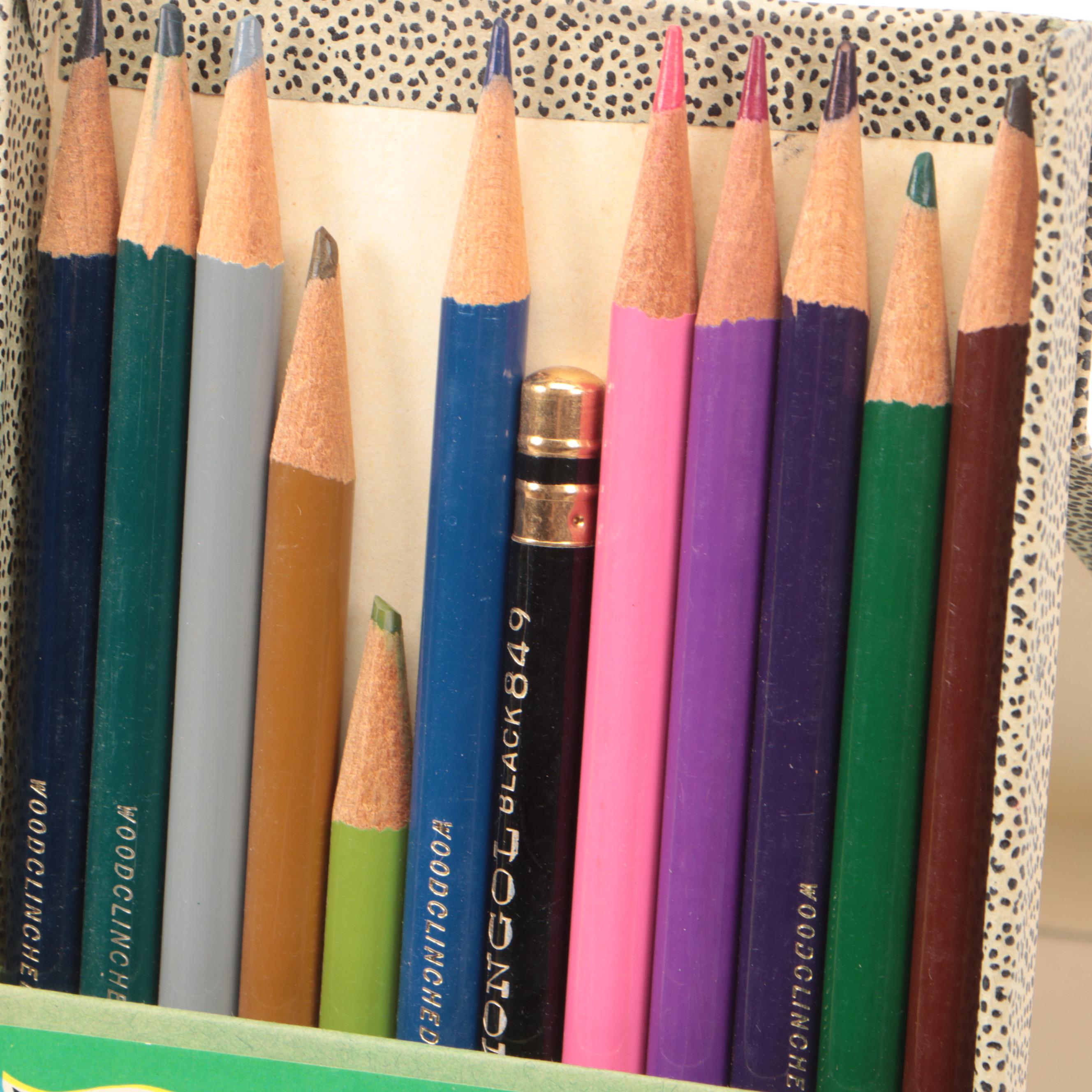 Eberhard Faber "Mongol" Water Soluble Colored Pencils with Other Colored Pencils