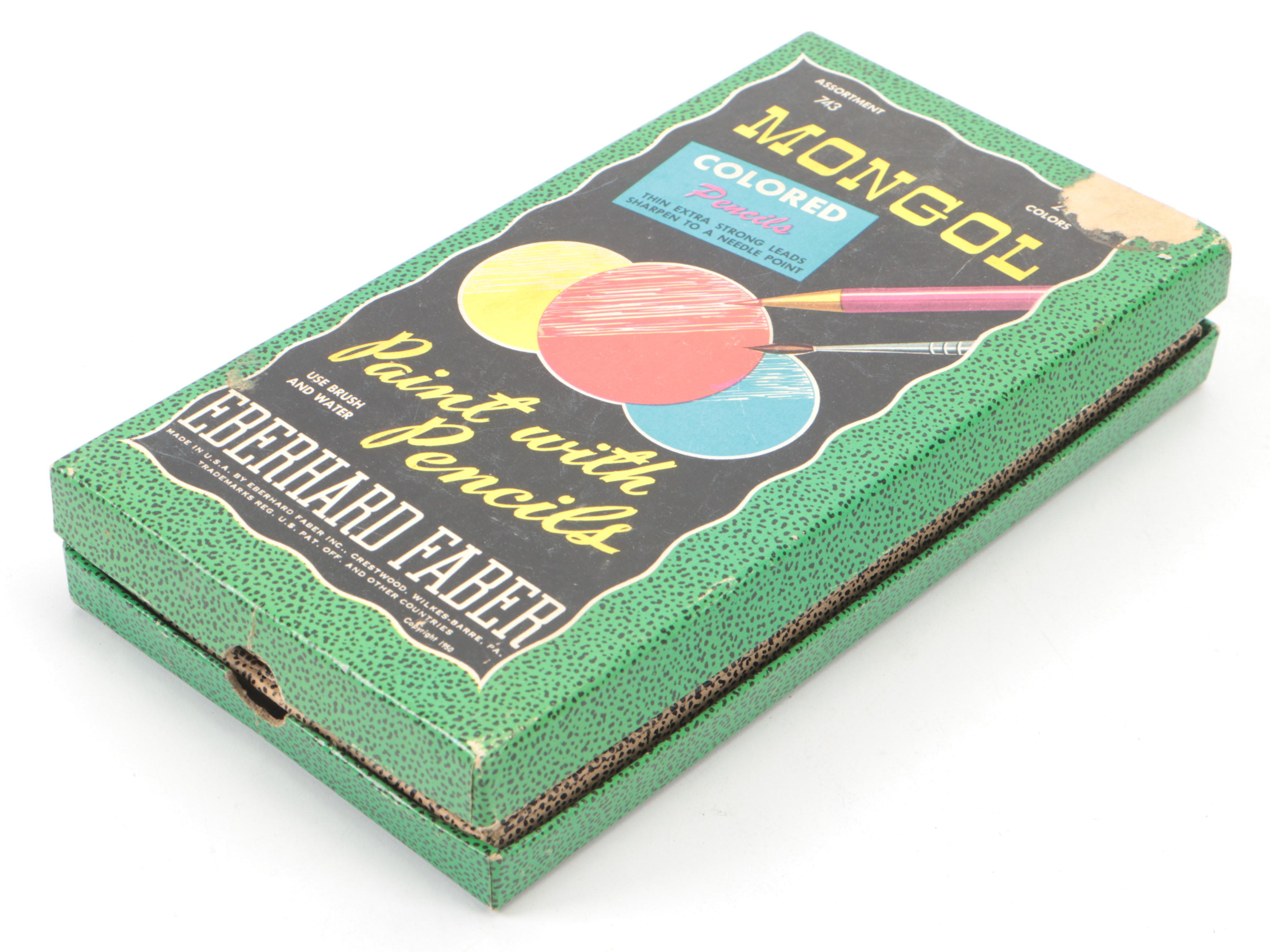 Eberhard Faber "Mongol" Water Soluble Colored Pencils with Other Colored Pencils