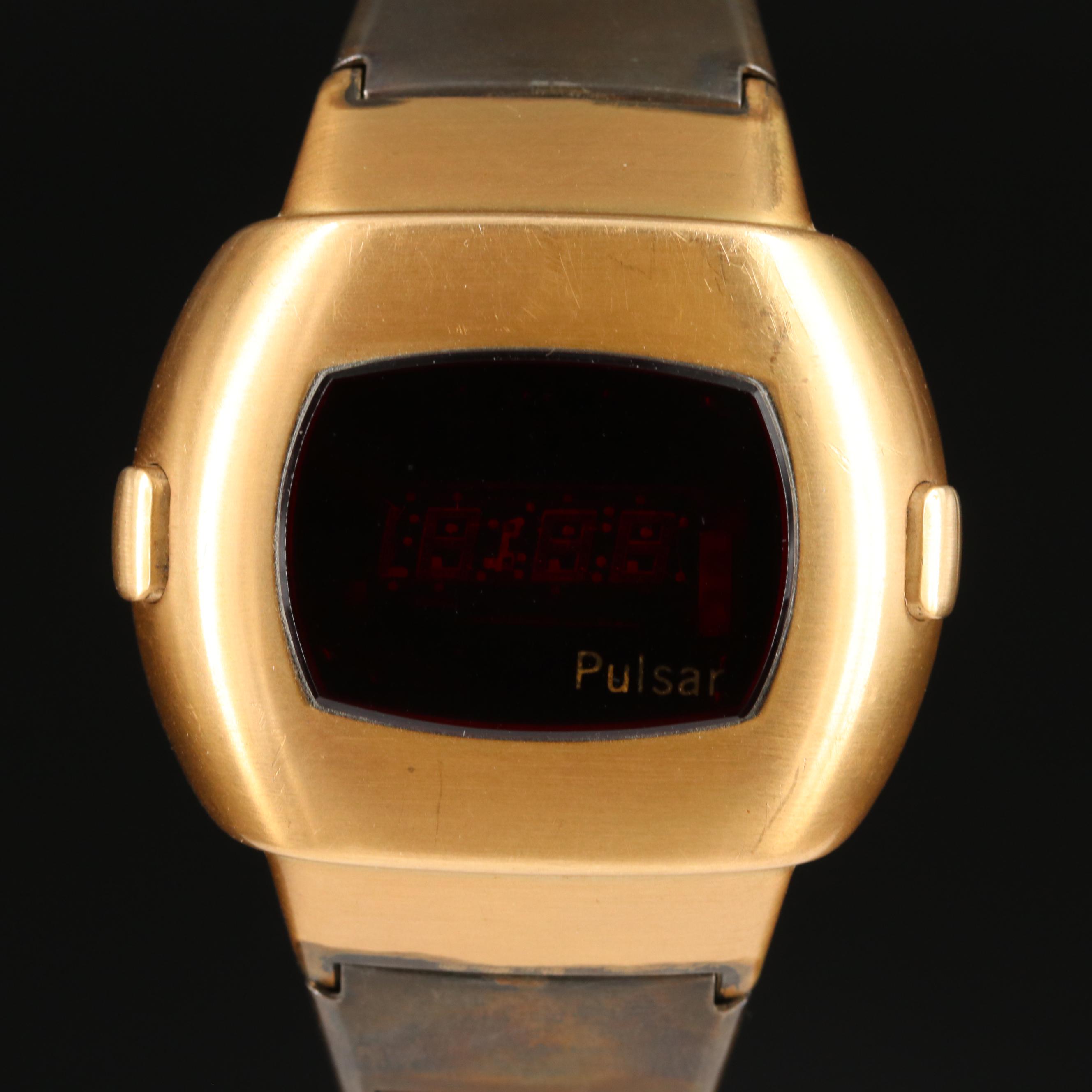 Pulsar Time Computer LED Display Watch